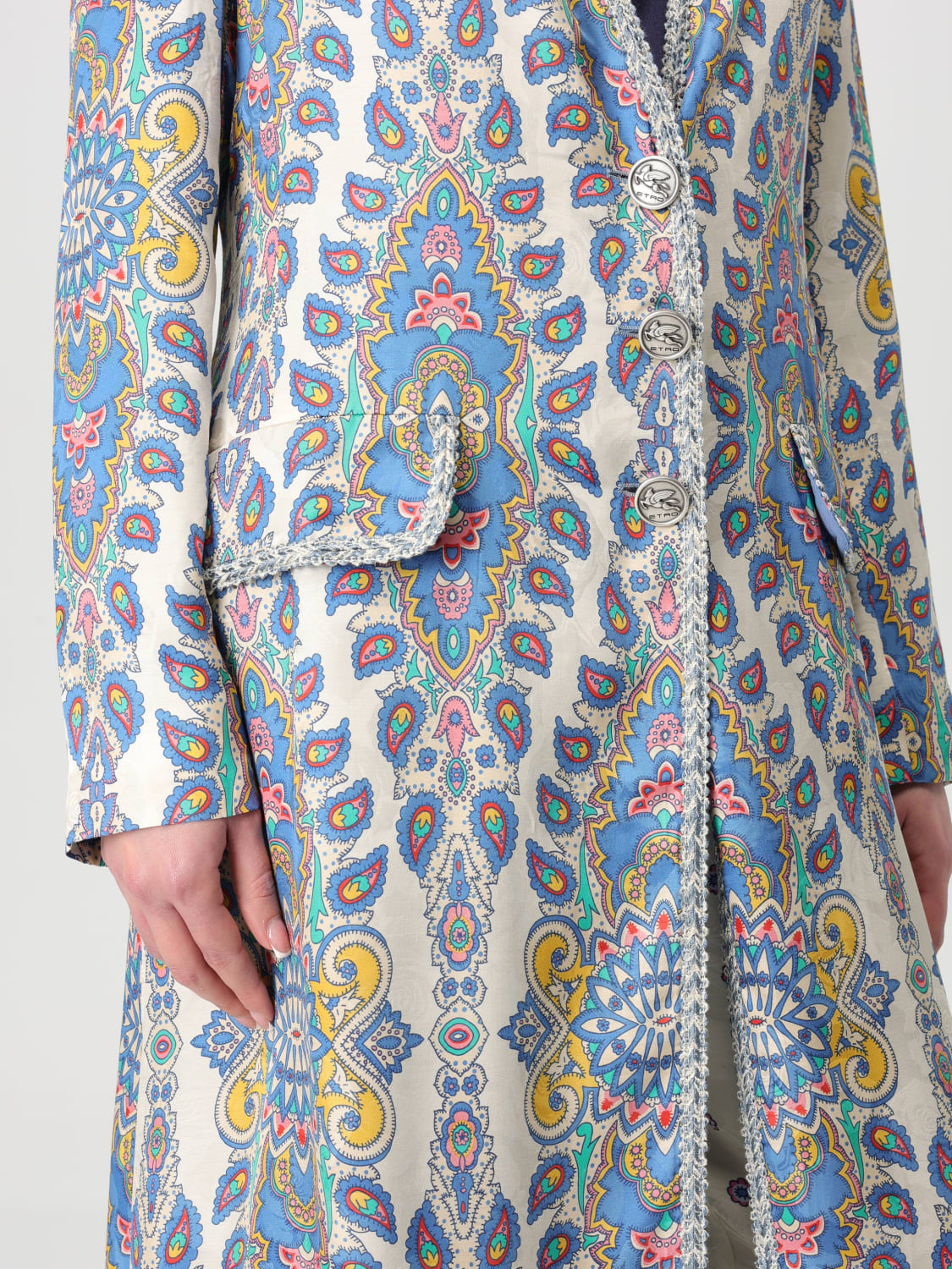 ETRO MANTEL: Mantel damen Etro, Hellblau - Img 5