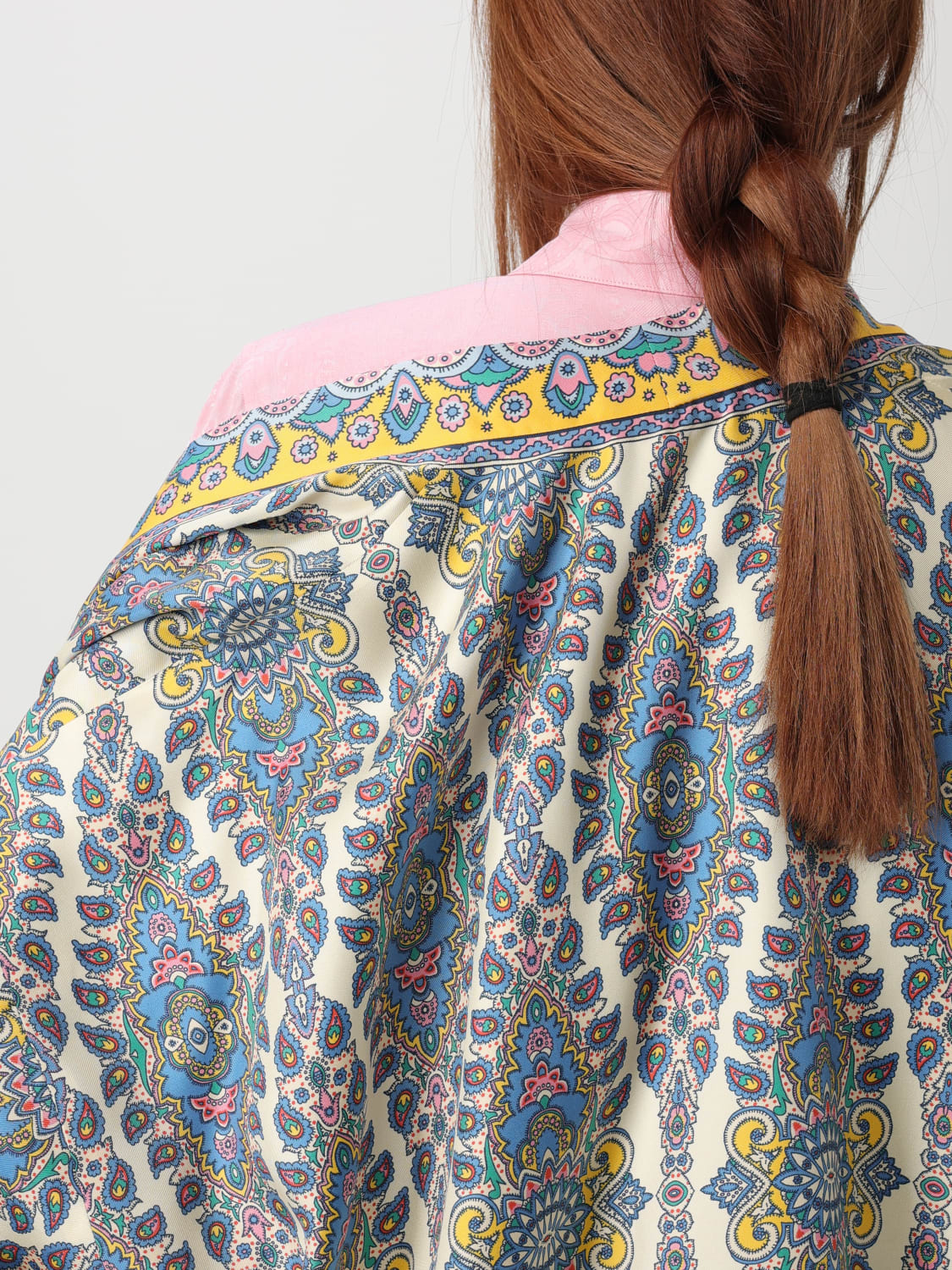 ジャケット ETRO Woman Jacket Gnawed Blue WRCA0025AV600 X0800 ETRO: printed silk kimono - Gnawed Blue | Etro jacket