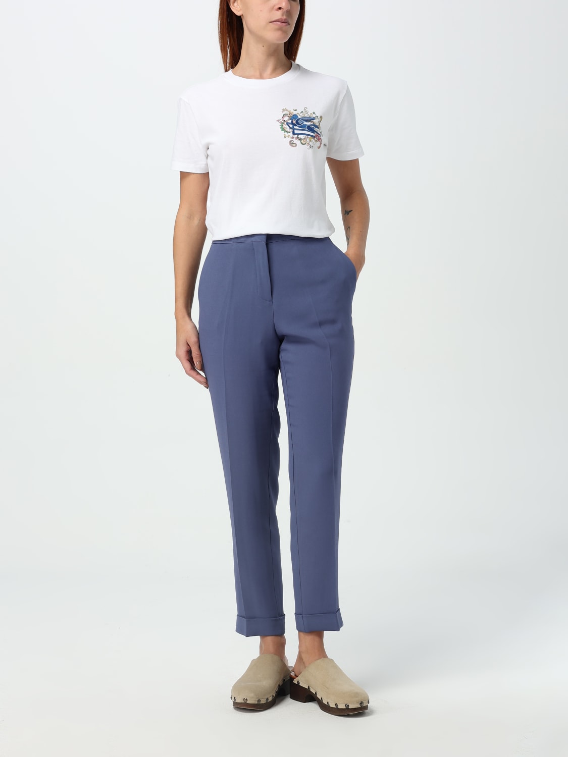 パンツ ETRO Woman Pants Gnawed Blue WREA000399TFA07 S9880 ETRO: Pants woman - Gnawed Blue | Etro pants WREA000299TUDH3