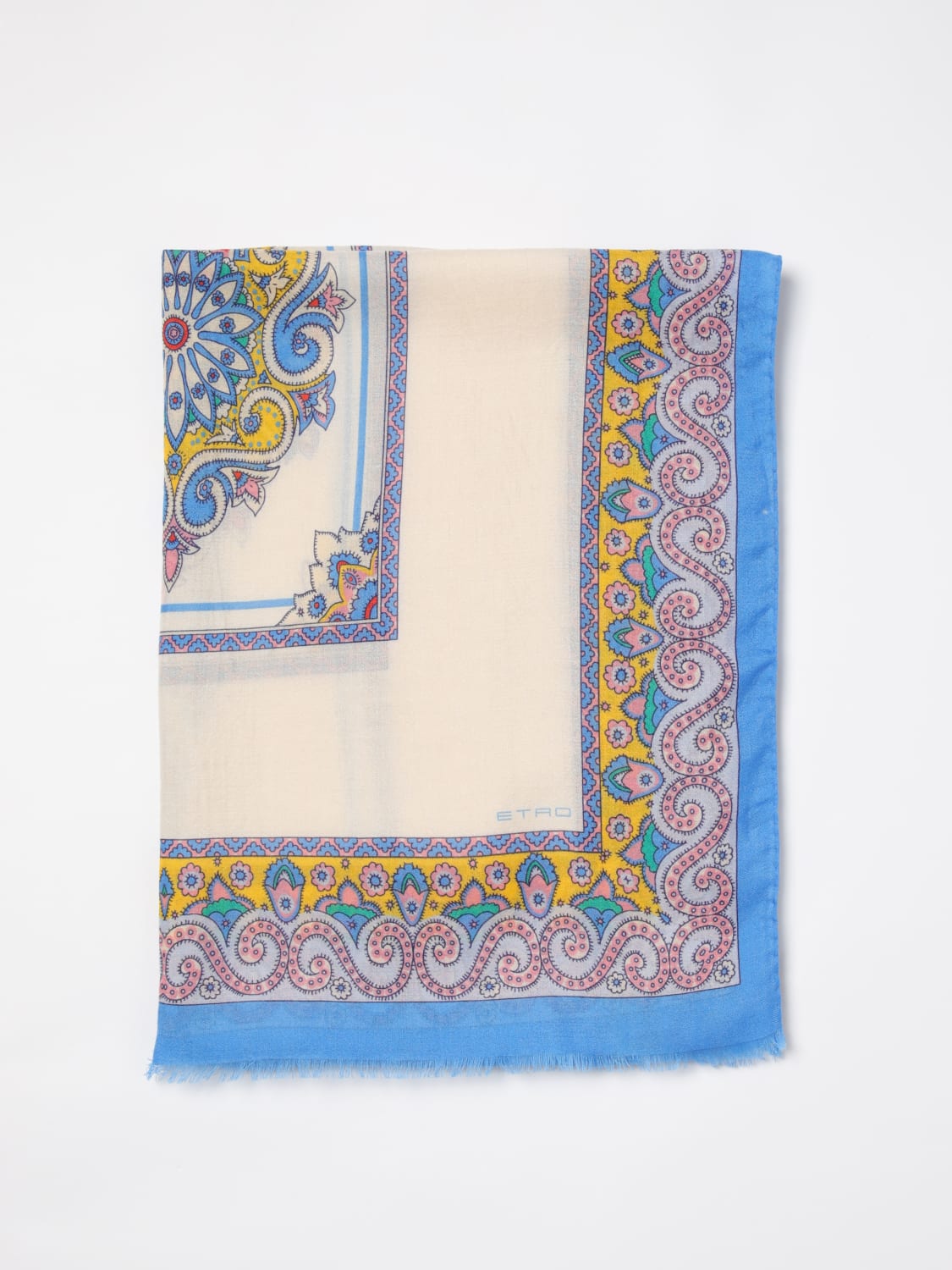 スカーフ ETRO Woman Neck scarf Gnawed Blue WATA0010AK634 X0800 ETRO: Neck scarf woman - Gnawed Blue | Etro neck scarf