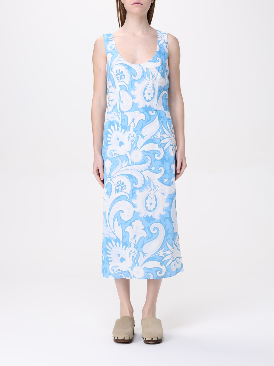 ワンピース ETRO Woman Dress Sky Blue WRHA032399SA488 X0807 ETRO: Dress woman - Sky Blue | Etro dress WRHA032399SA488