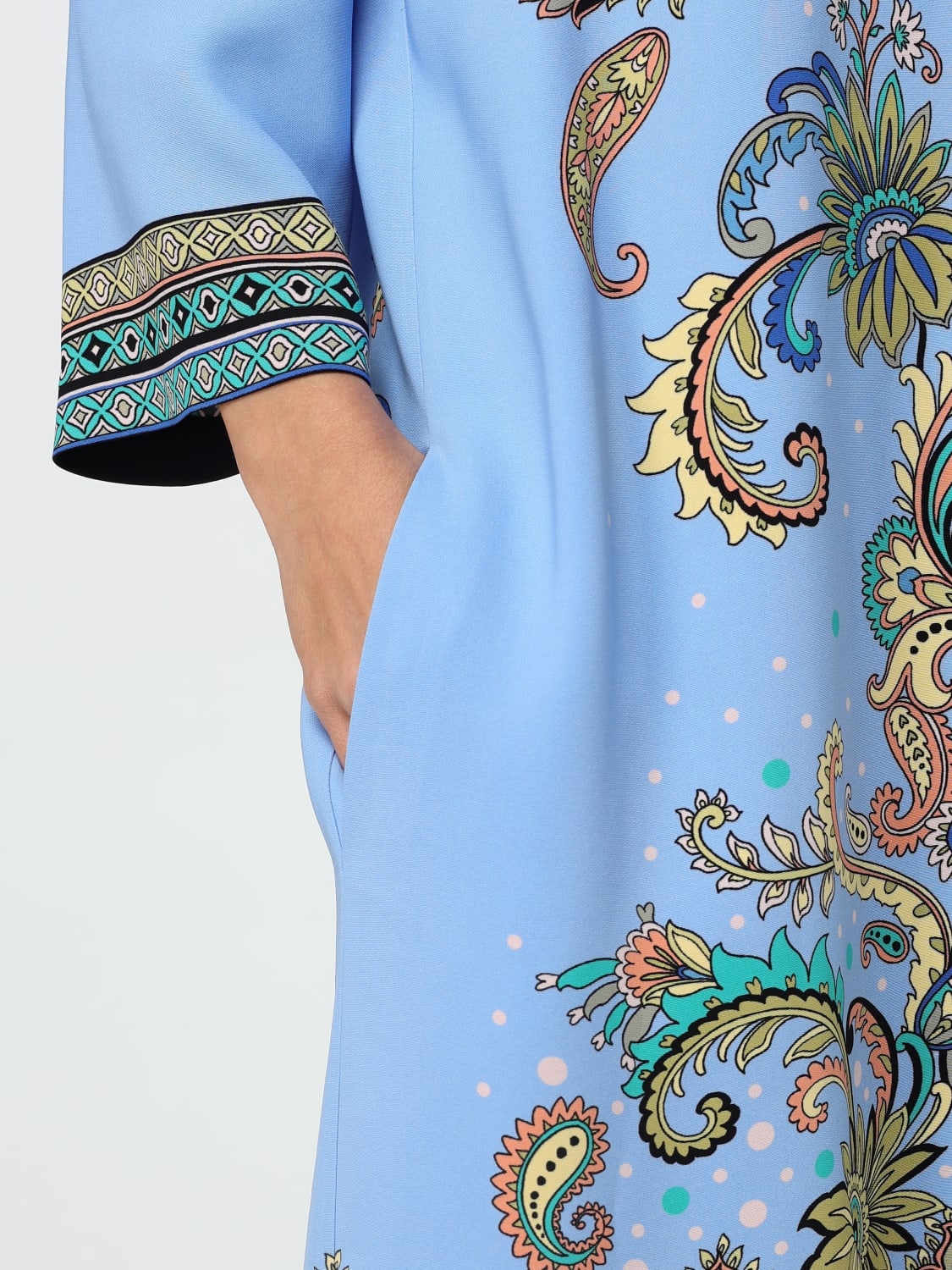 ワンピース ETRO Woman Dress Gnawed Blue WRHA0070AK782 X0885 ETRO: Dress woman - Gnawed Blue | Etro dress WRHA0070AK782