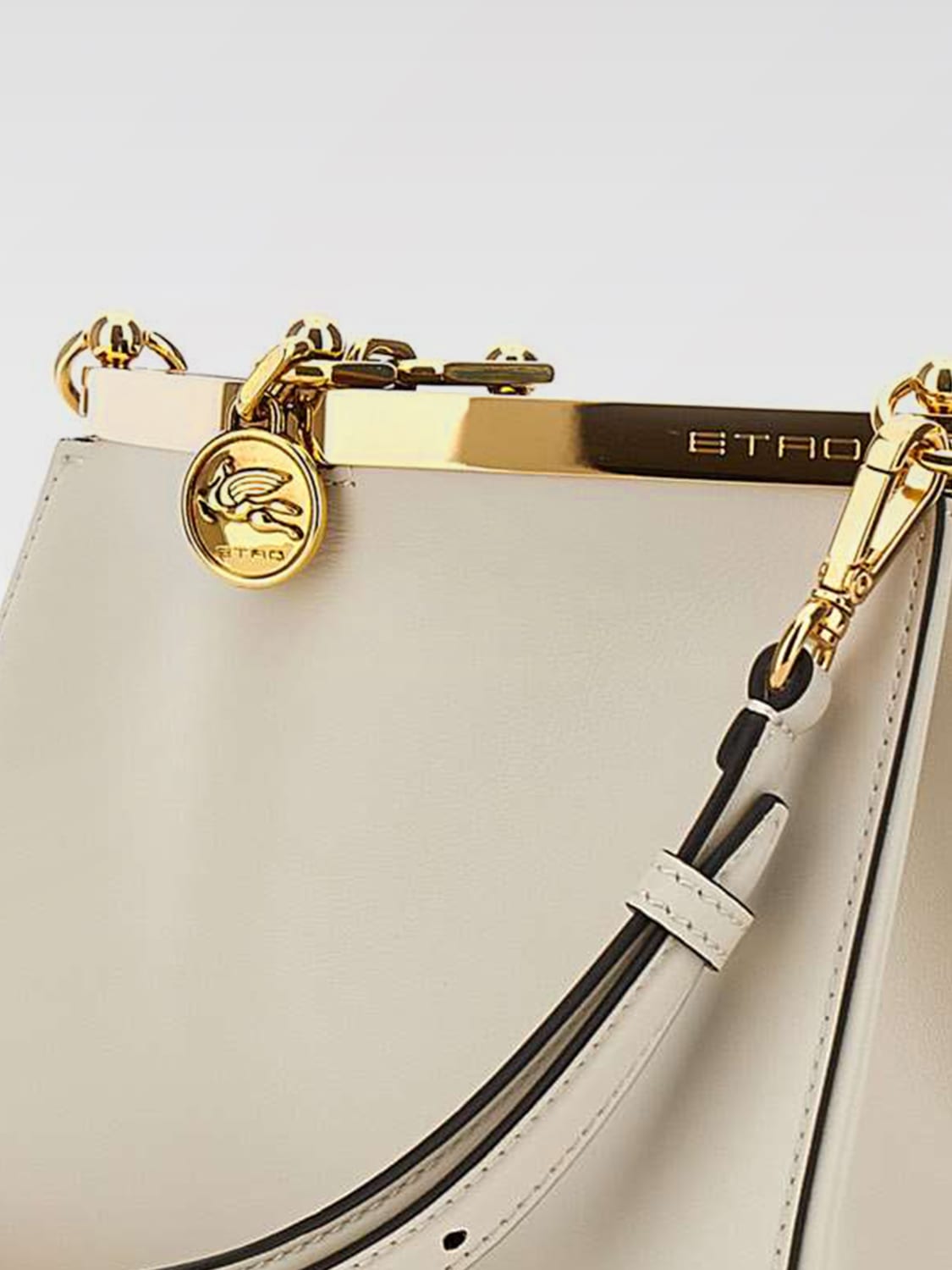 ETRO BORSA A SPALLA: Borsa a spalla Vela Etro in pelle , Bianco - Img 3