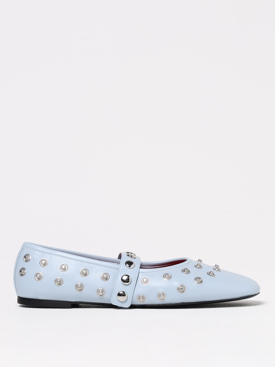 STELLA MCCARTNEY BALLERINE: Ballerina Ryder Stella McCartney in pelle sintetica con borchie , Azzurro - Img 1