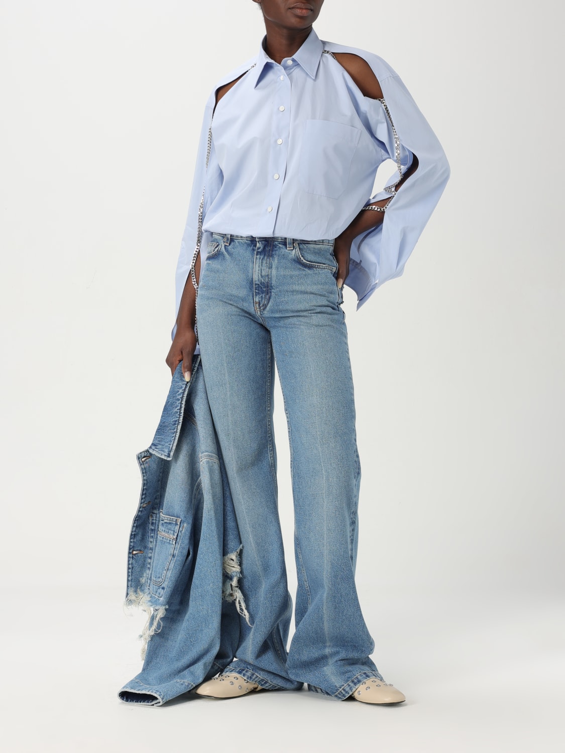 ジャケット STELLA MCCARTNEY Woman Jacket Denim 6D03633SQH08 4590 Women Blue Falabella Pocket Denim Jacket | Stella McCartney US