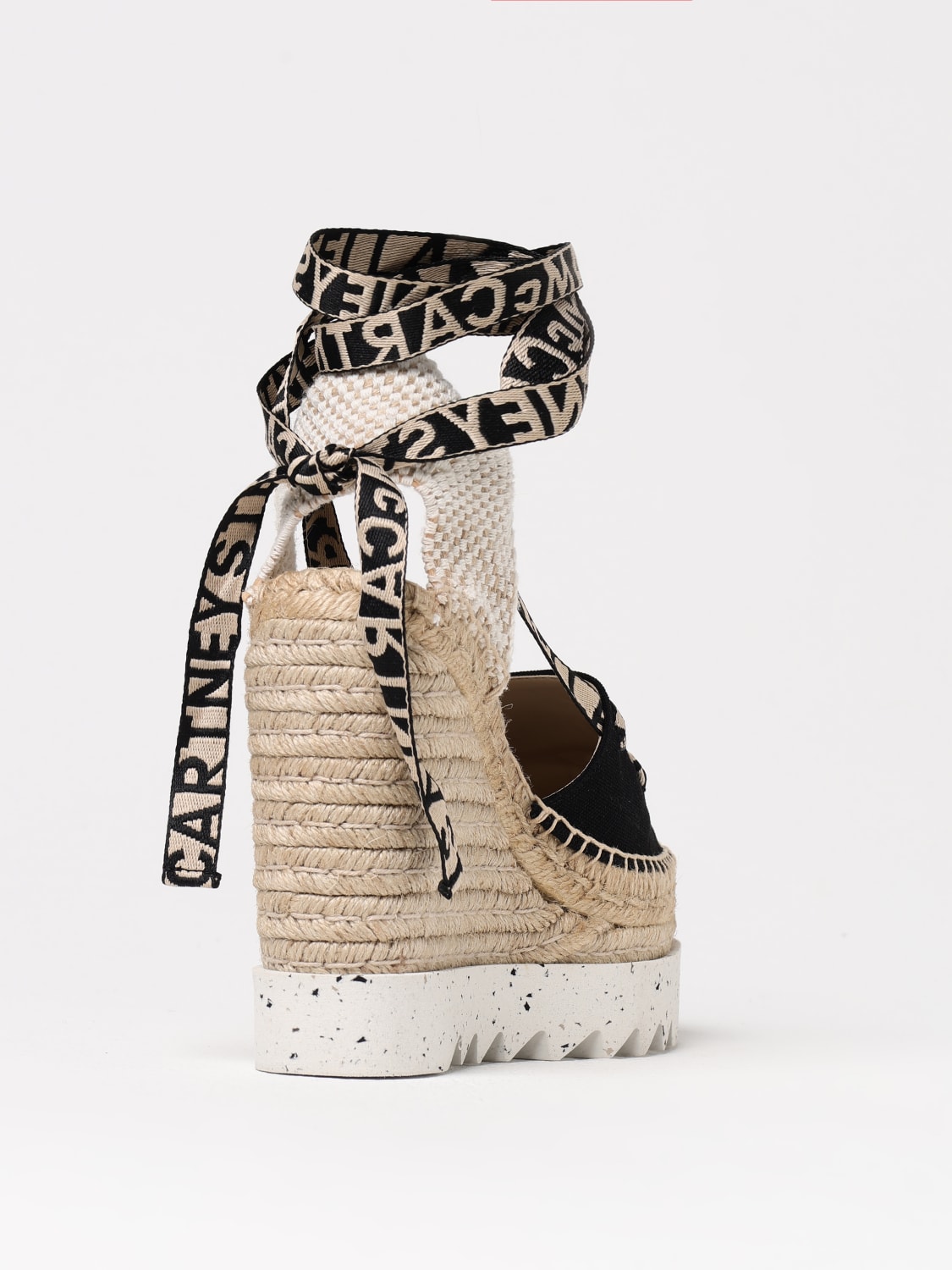 STELLA MCCARTNEY ESPADRILLAS: Espadrillas Gaia Stella McCartney in canvas e iuta con logo jacquard, Nero - Img 3