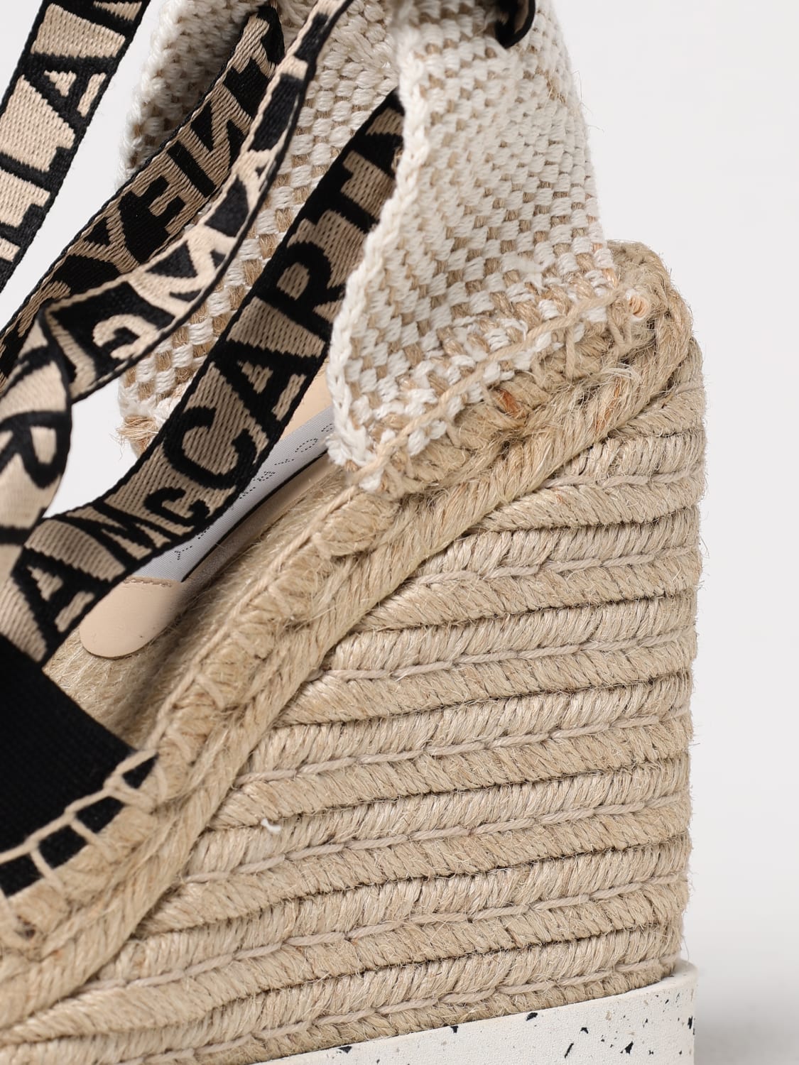 STELLA MCCARTNEY ESPADRILLAS: Espadrillas Gaia Stella McCartney in canvas e iuta con logo jacquard, Nero - Img 4