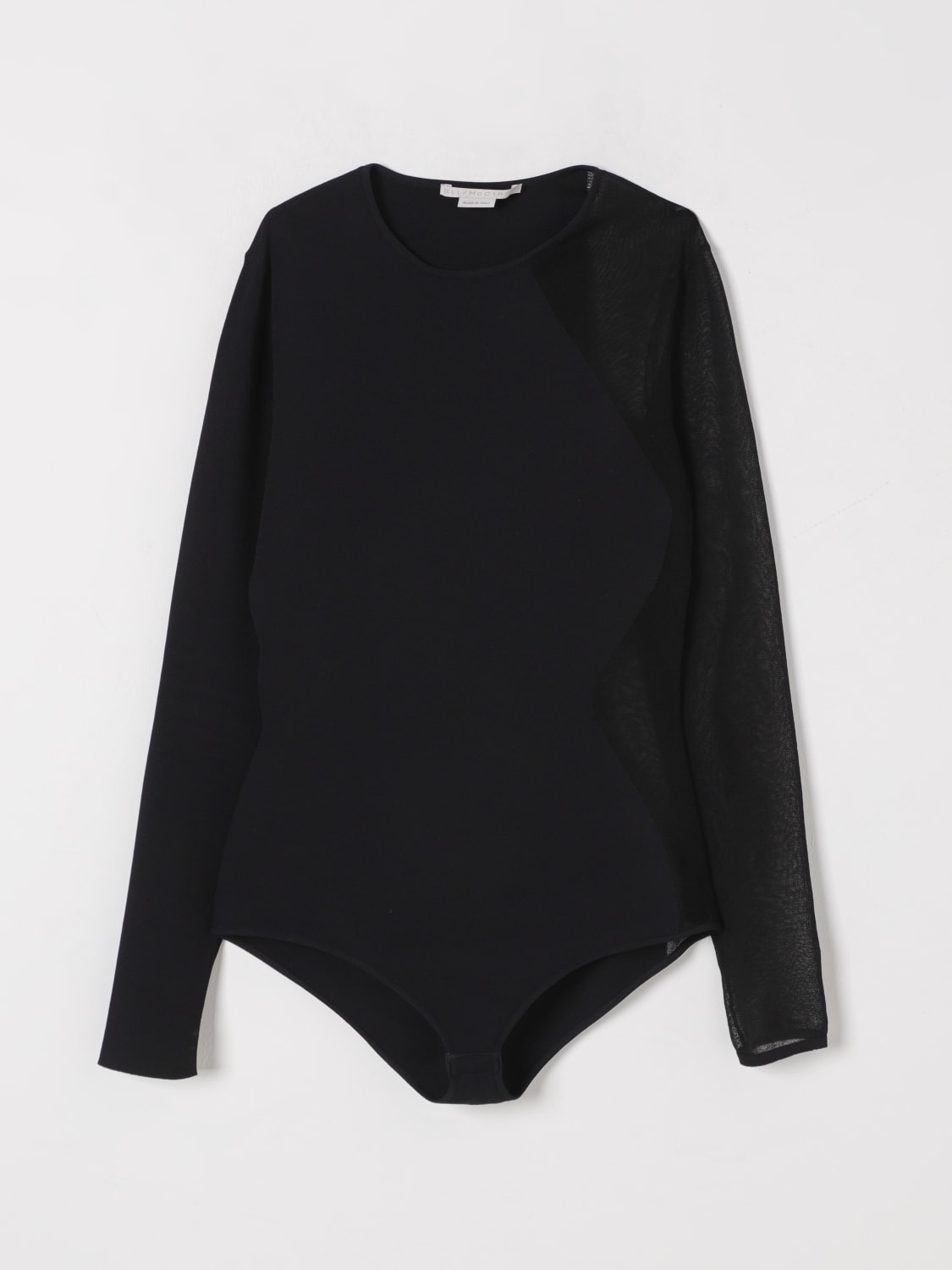 STELLA MCCARTNEY TOP E BLUSE: Body stretch Stella McCartney in misto viscosa, Nero - Img 2