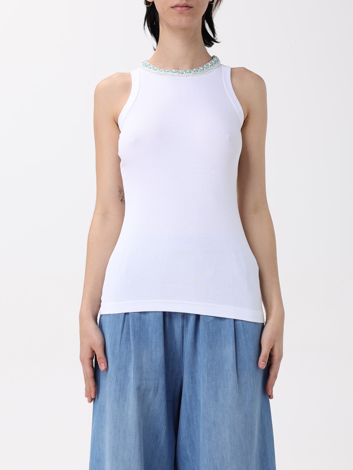 Tシャツ・カットソー FABIANA FILIPPI TOP (JED275F604L454) FABIANA FILIPPI: Top woman - White | Fabiana Filippi t-shirt