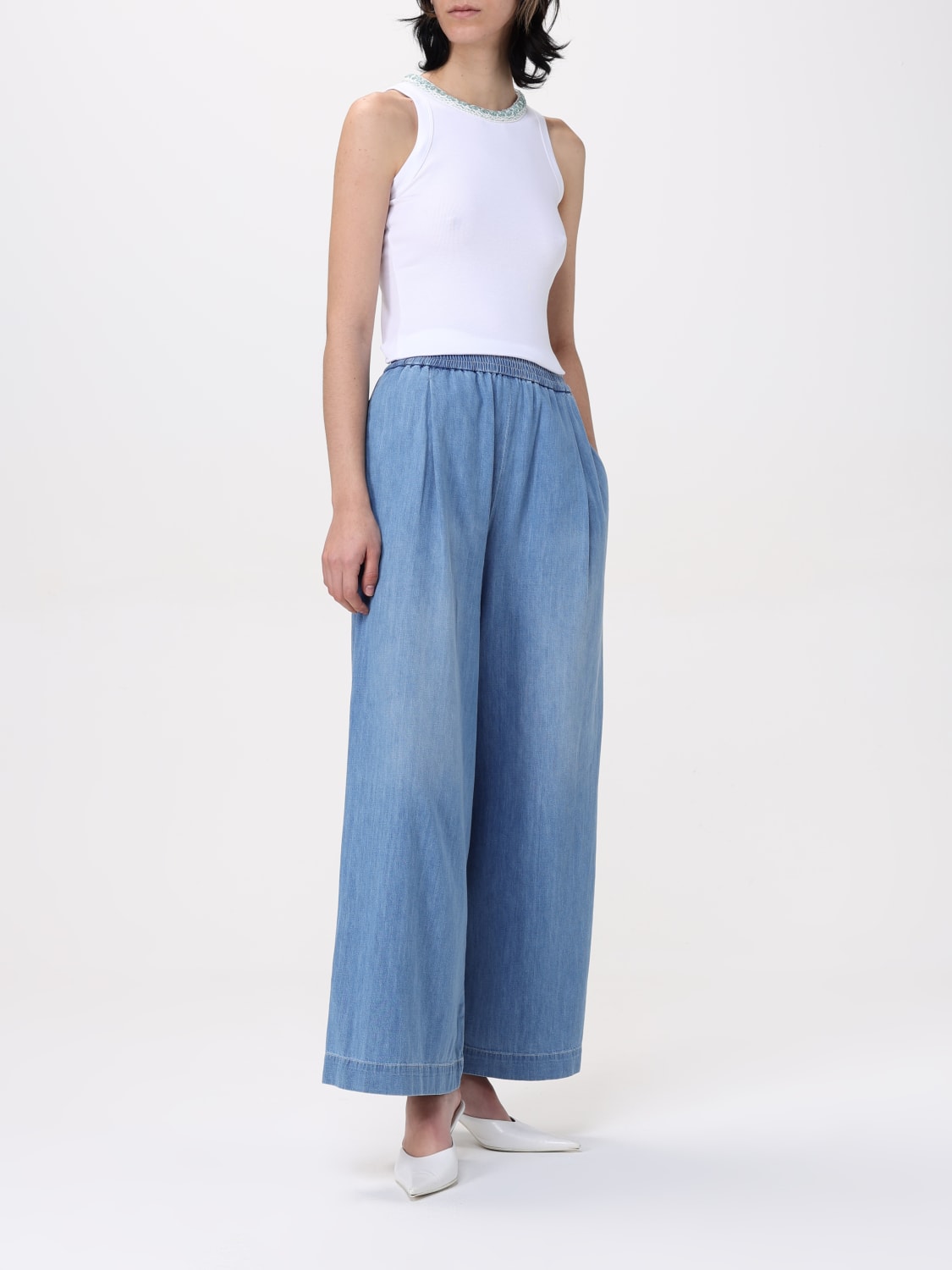 FABIANA FILIPPI T-SHIRTS: Canotta Fabiana Filippi in cotone stretch , Bianco - Img 2