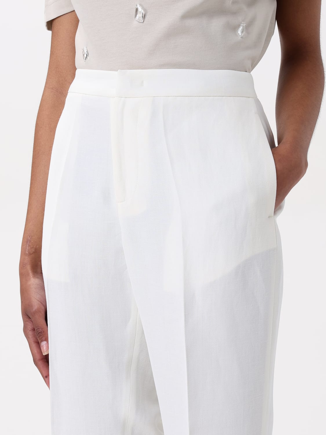 パンツ FABIANA FILIPPI Woman Pants White PAD275F326D544 0142 FABIANA FILIPPI: Pants woman - White | Fabiana Filippi pants