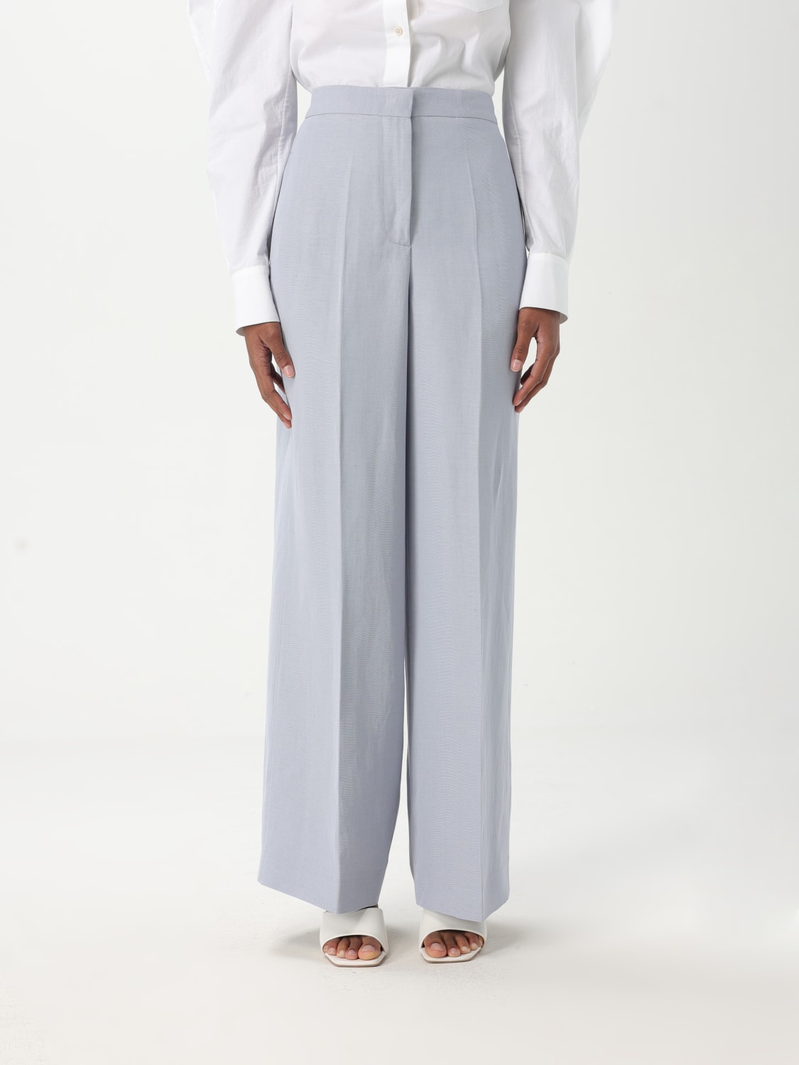 FABIANA FILIPPI PANTALONI: Pantalone Fabiana Filippi in misto lino , Lilla - Img 1