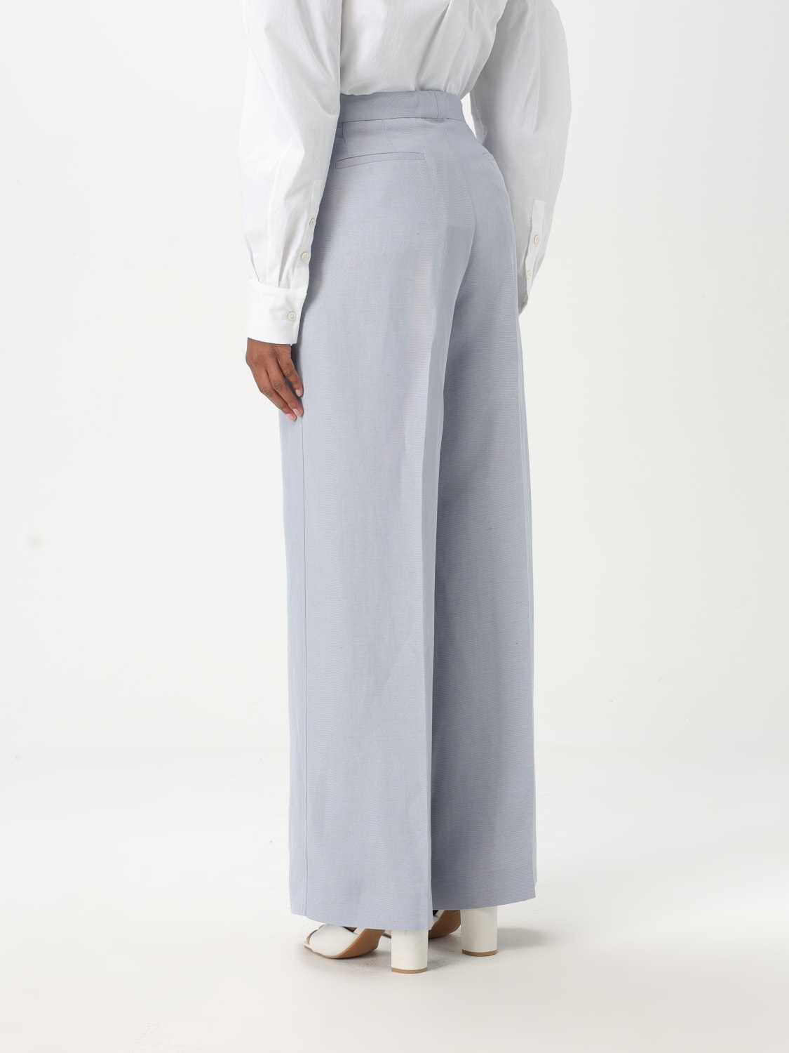 FABIANA FILIPPI PANTALONI: Pantalone Fabiana Filippi in misto lino , Lilla - Img 2