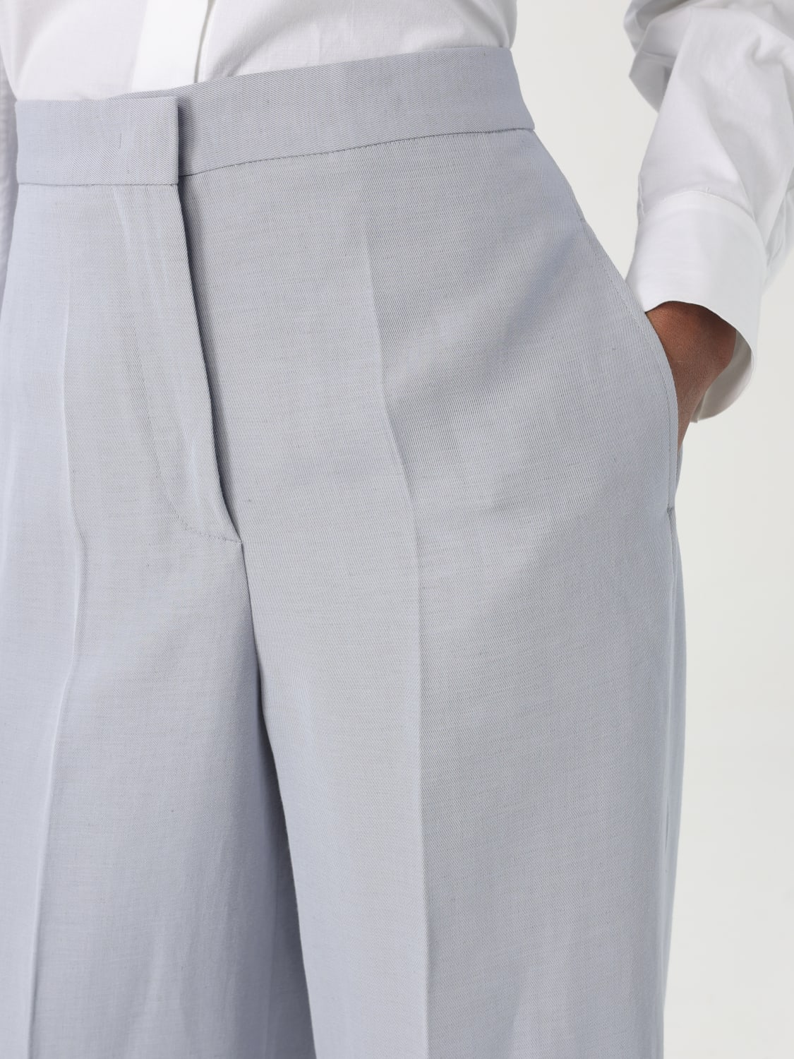 FABIANA FILIPPI PANTALONI: Pantalone Fabiana Filippi in misto lino , Lilla - Img 3