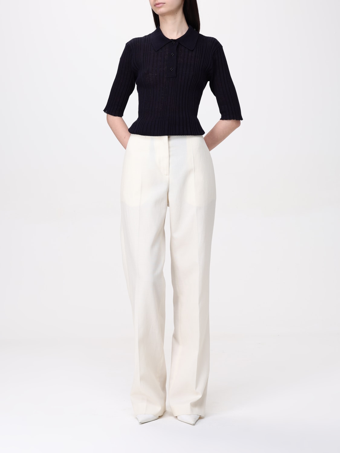 Tシャツ・カットソー FABIANA FILIPPI Woman Polo Shirt Blue MAD275F507D856 5146 FABIANA FILIPPI: Sweater woman - Lilac | Fabiana Filippi