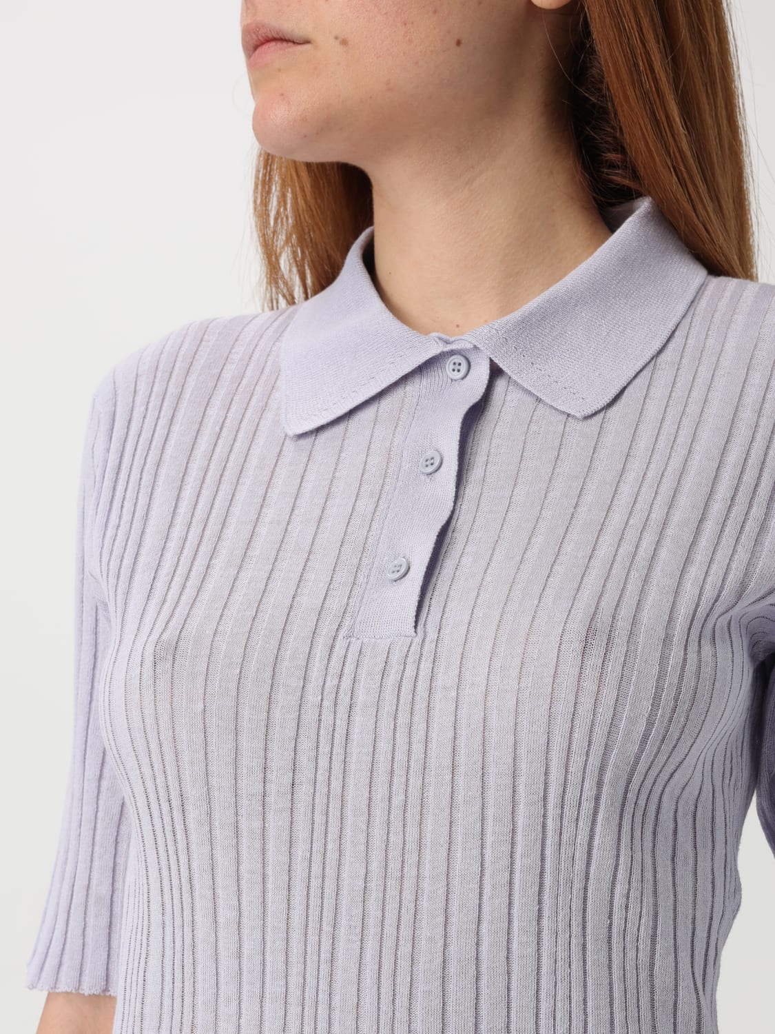 Tシャツ・カットソー FABIANA FILIPPI Woman Polo Shirt Blue MAD275F507D856 5146 FABIANA FILIPPI: Sweater woman - Lilac | Fabiana Filippi