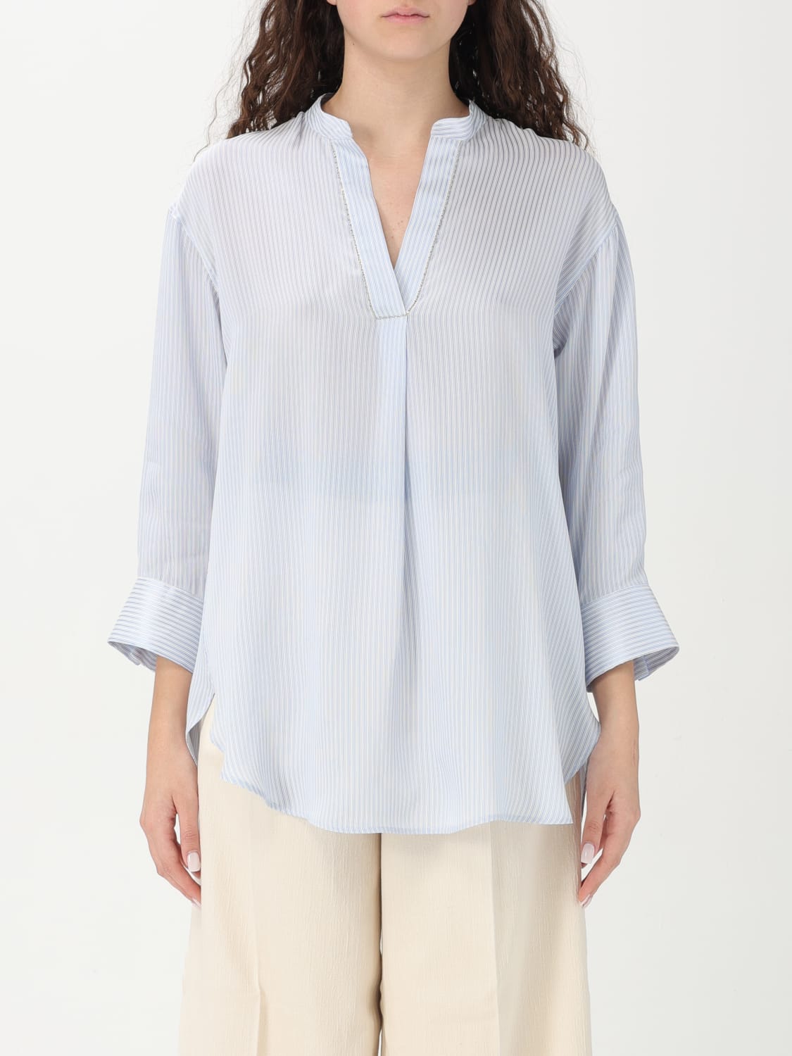 FABIANA FILIPPI: Shirt woman - Gnawed Blue | Fabiana Filippi