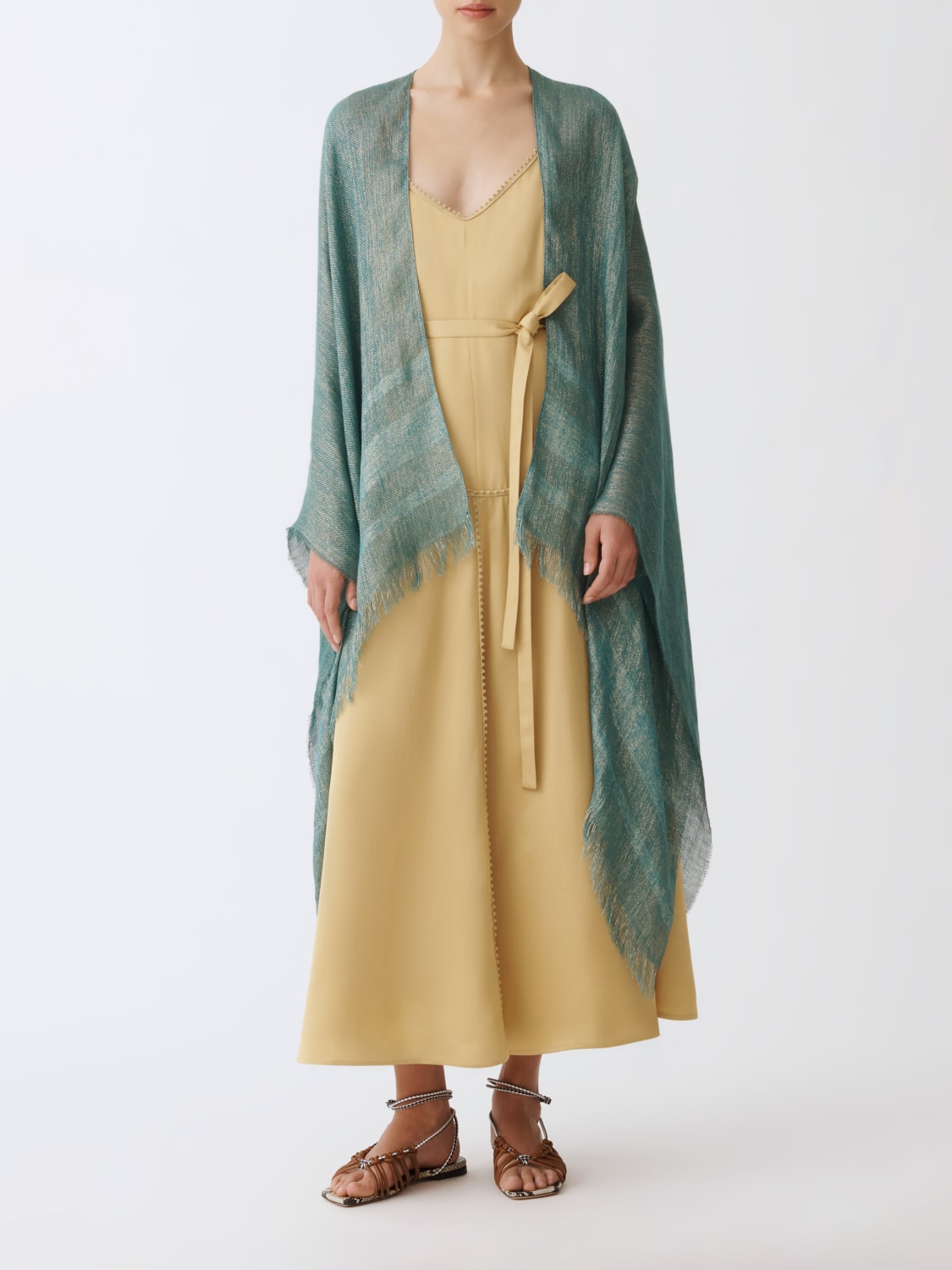 スカーフ FABIANA FILIPPI Woman Scarf Green SAD275A002L403 6168 FABIANA FILIPPI: Cape woman - Green | Fabiana Filippi scarf