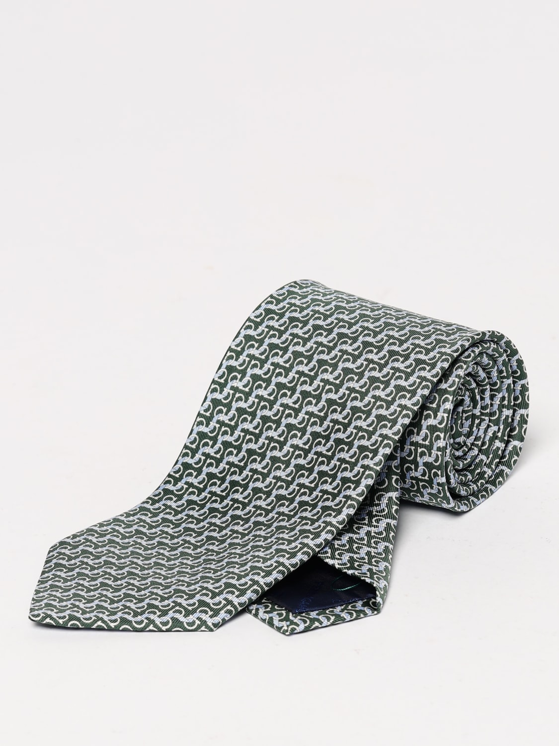 FERRAGAMO CORBATA: Corbata hombre Ferragamo, Verde - Img 1