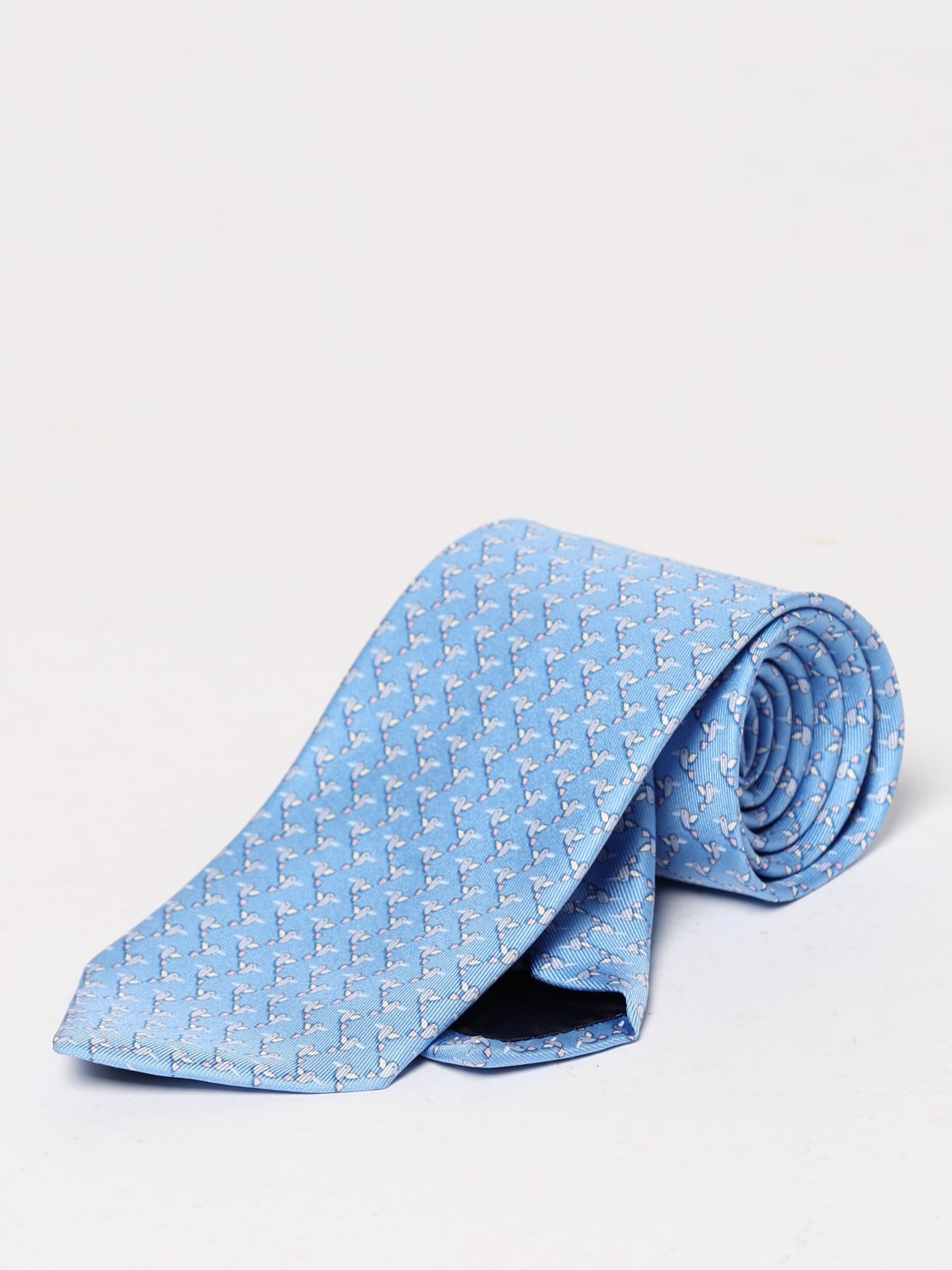 FERRAGAMO CORBATA: Corbata hombre Ferragamo, Azul Claro - Img 1