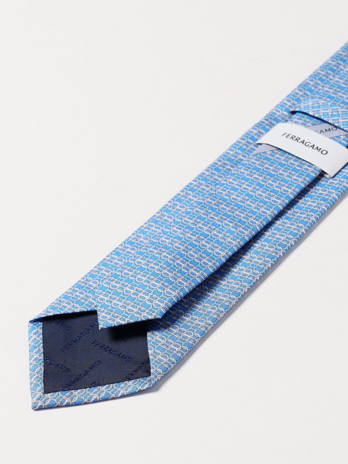FERRAGAMO CORBATA: Corbata hombre Ferragamo, Azul Claro - Img 2