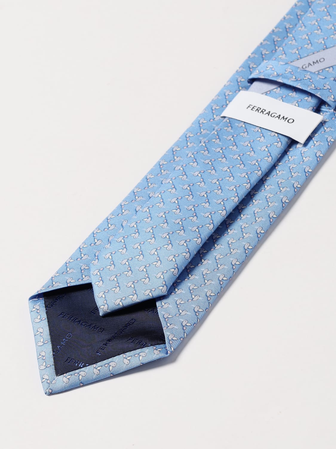 FERRAGAMO CORBATA: Corbata hombre Ferragamo, Azul Claro - Img 2