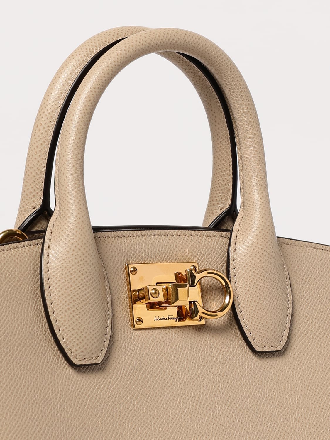 FERRAGAMO MINI SAC: Sac porté épaule femme Ferragamo, Brun - Img 4