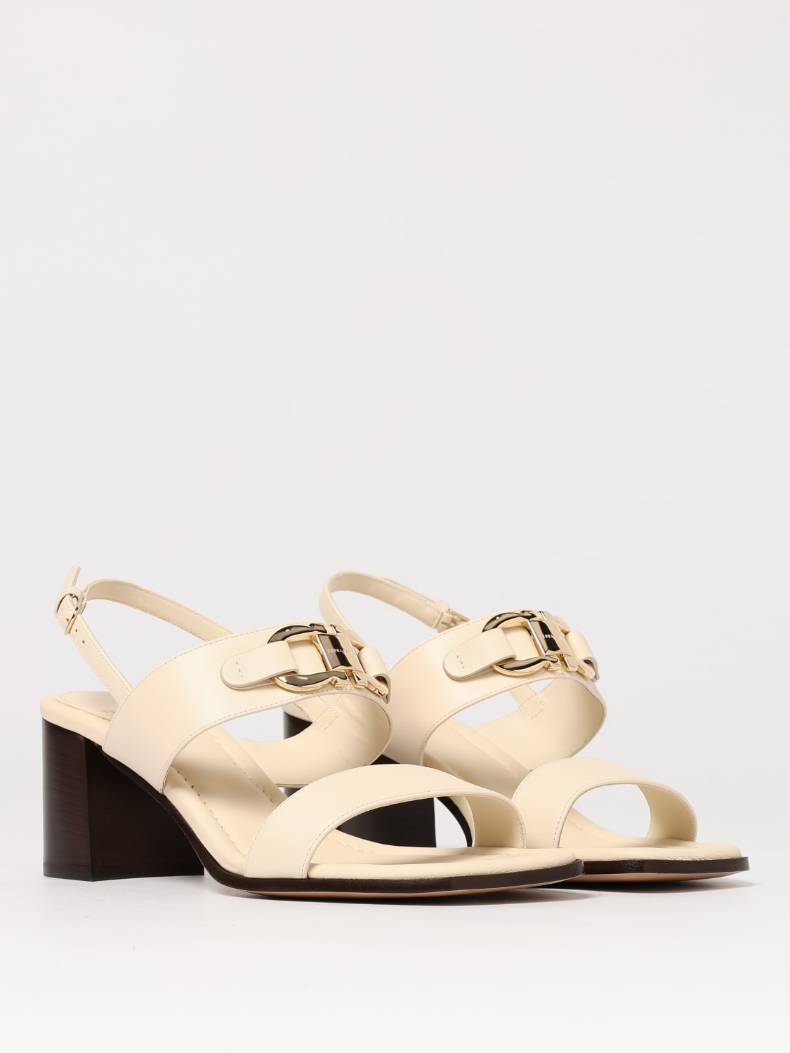 シューズ・サンダルその他 FERRAGAMO Woman Heeled sandals Yellow Cream 01G963 769668 FERRAGAMO: Shoes woman - Yellow Cream | Ferragamo heeled