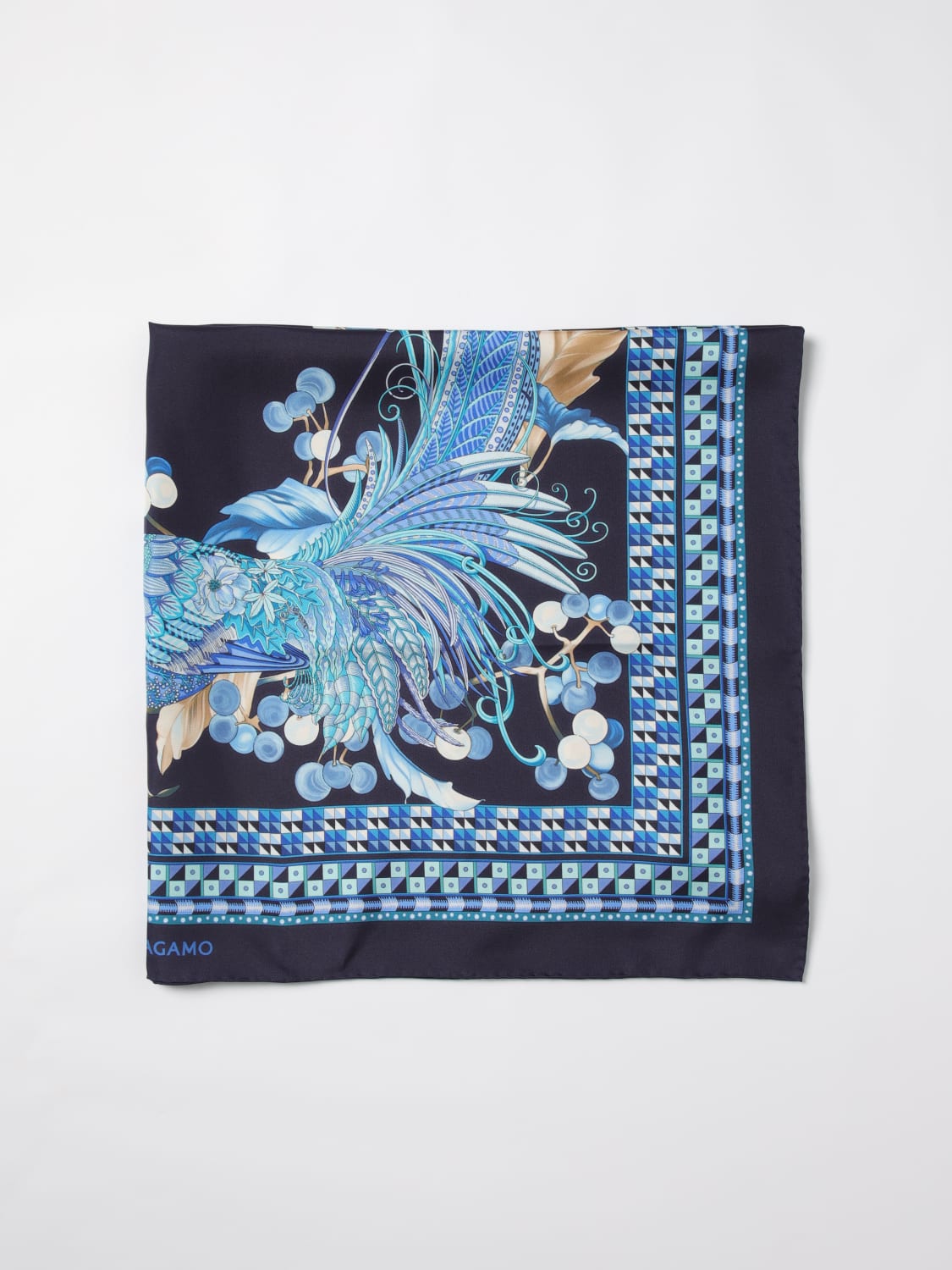スカーフ FERRAGAMO Woman Neck scarf Blue 310192 780354 001 FERRAGAMO: Neck scarf woman - Blue | Ferragamo neck scarf