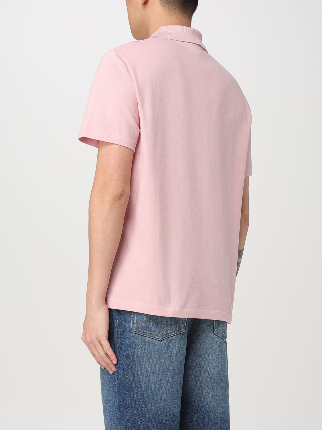 A.P.C. POLO: Polo in cotone con mini logo A.P.C., Rosa - Img 3