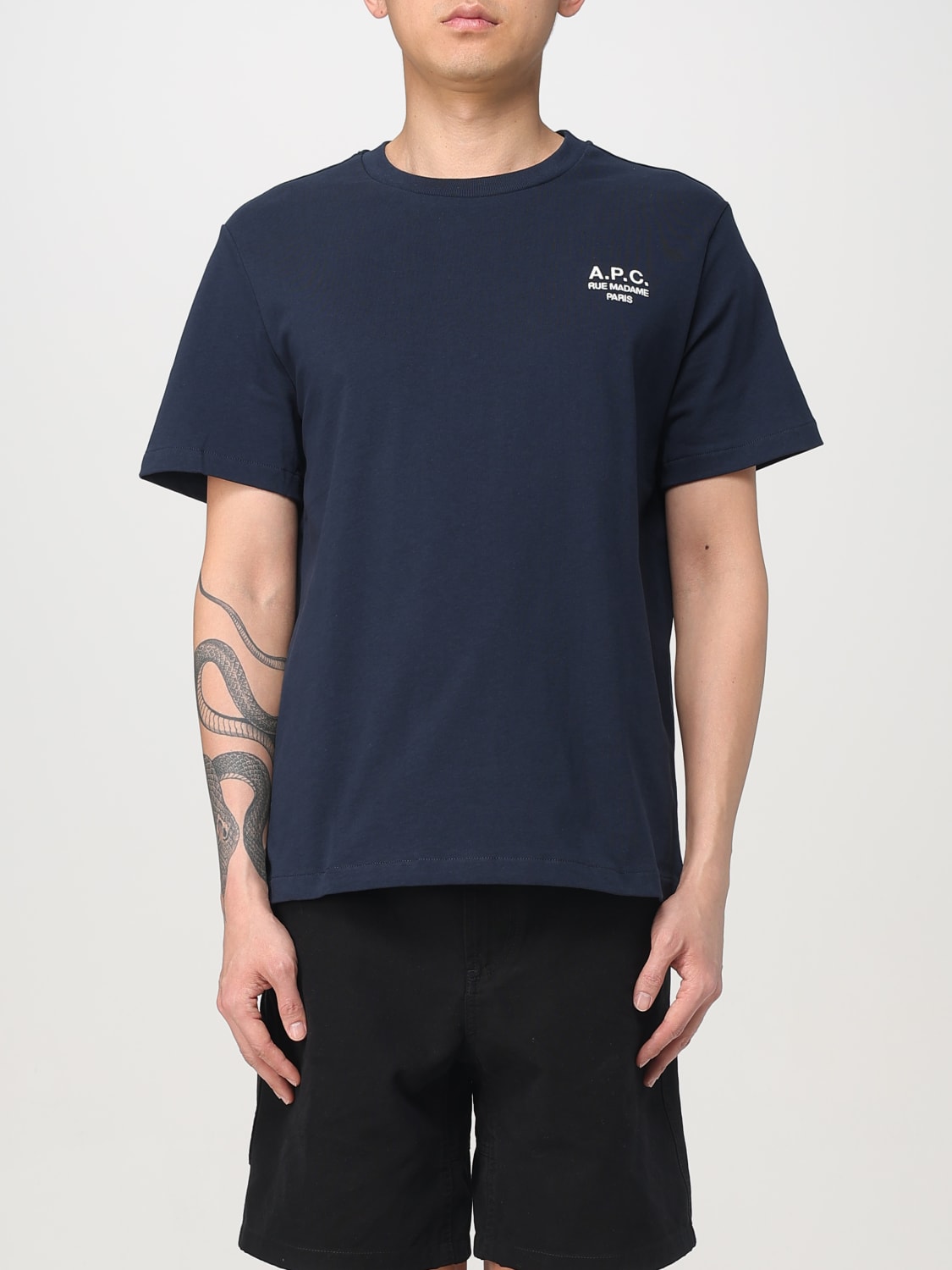 A.P.C. T-SHIRT: T-shirt men A.P.C., Blue - Img 1