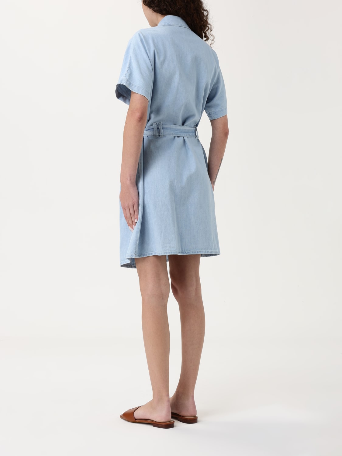 ワンピース A.P.C. Woman Dress Gnawed Blue COGXXF35121 IAV A.P.C.: Dress woman - Gnawed Blue | A.P.C. dress COGXXF35121