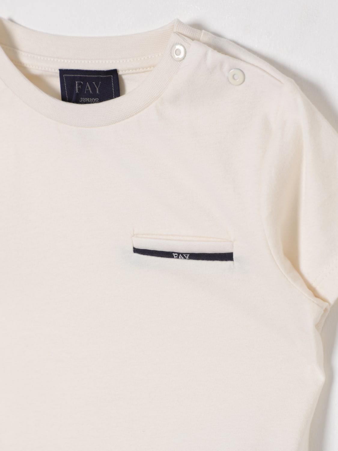 FAY JUNIOR T-SHIRT: T-shirt kids Fay Junior, Ivory - Img 3