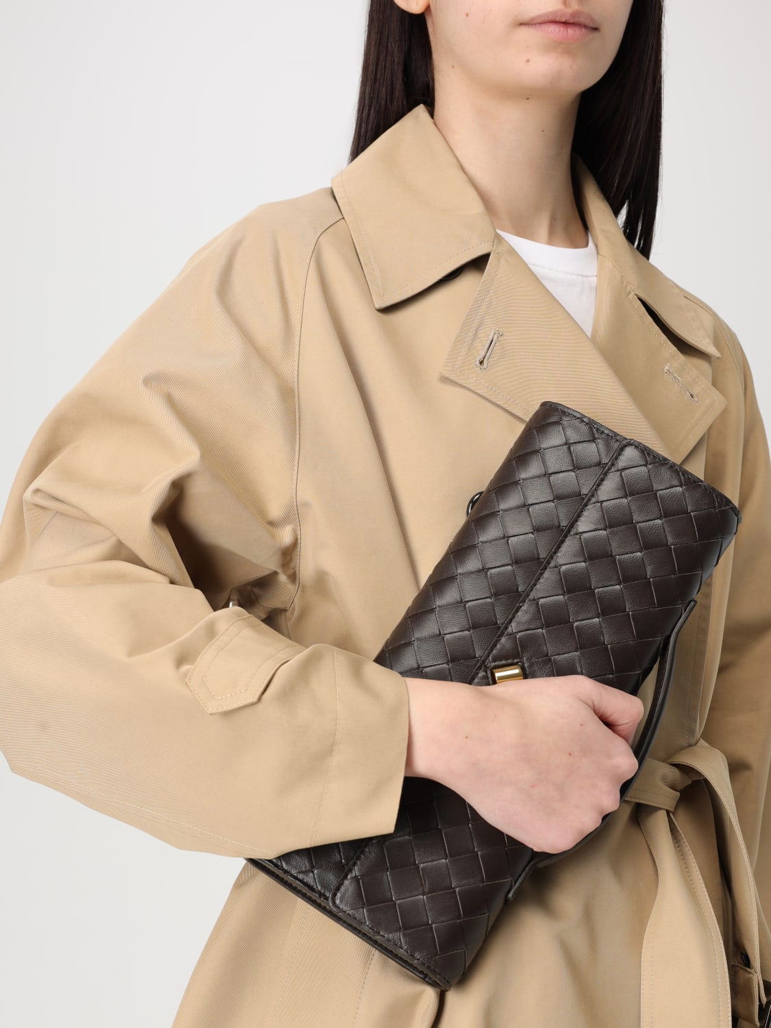 BOTTEGA VENETA POCHETTE: Sac porté épaule femme Bottega Veneta, Marron - Img 2