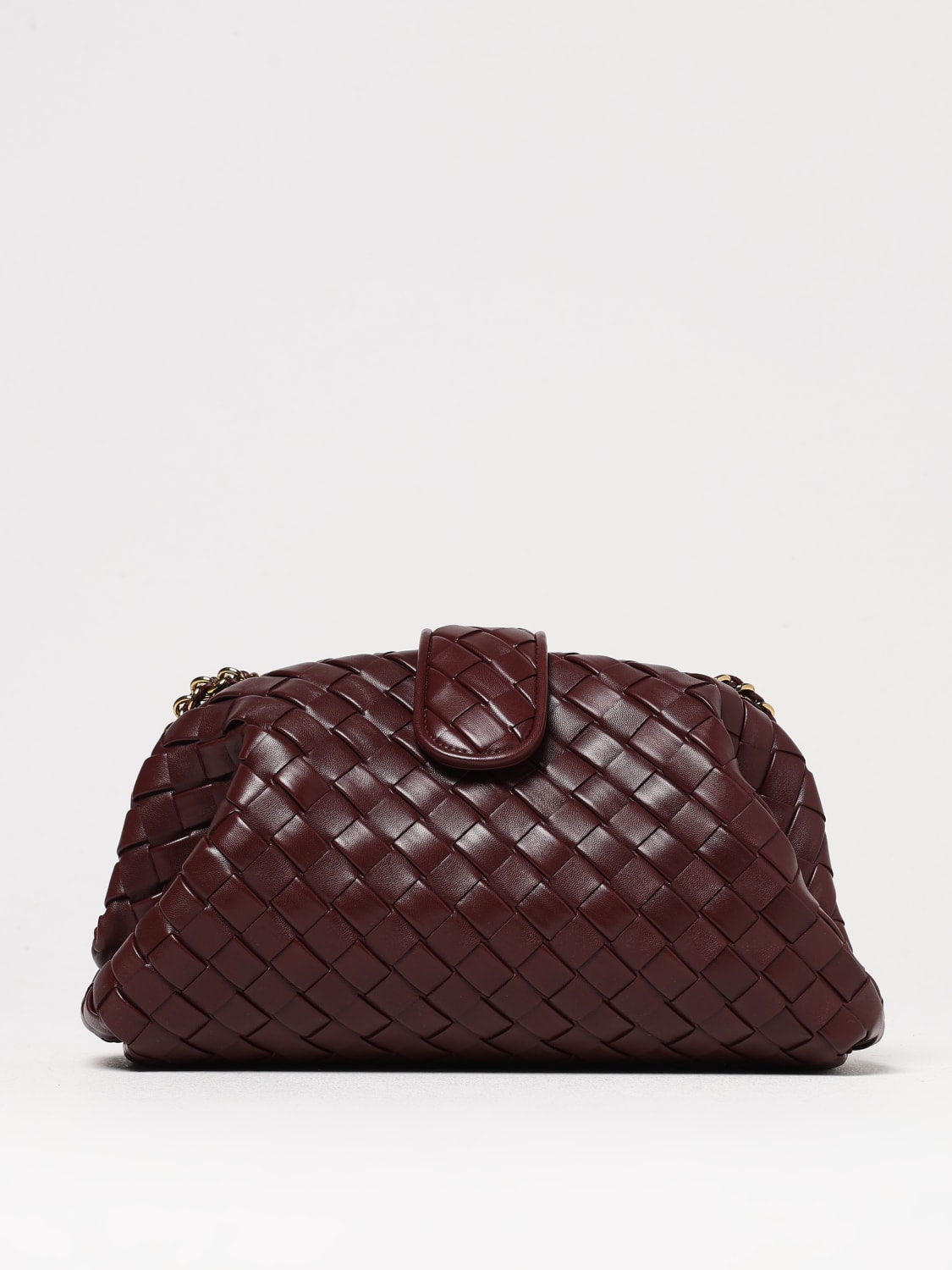 BOTTEGA VENETA CLUTCH: Borsa Teen Lauren 1980 Bottega Veneta in nappa intrecciata , Ciliegia - Img 1