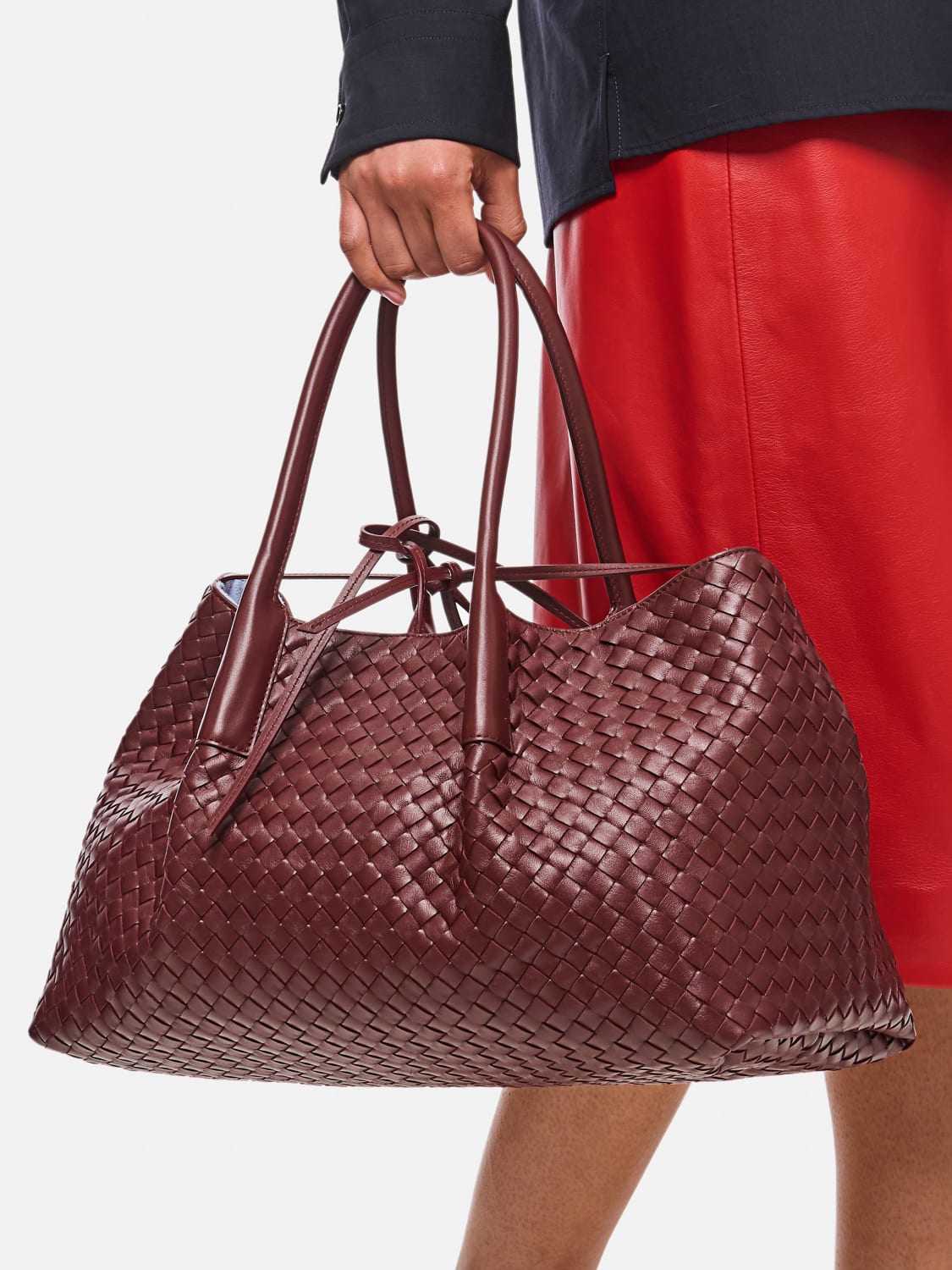 BOTTEGA VENETA BOLSO TOTE: Bolso de hombro mujer Bottega Veneta, Rojo - Img 2