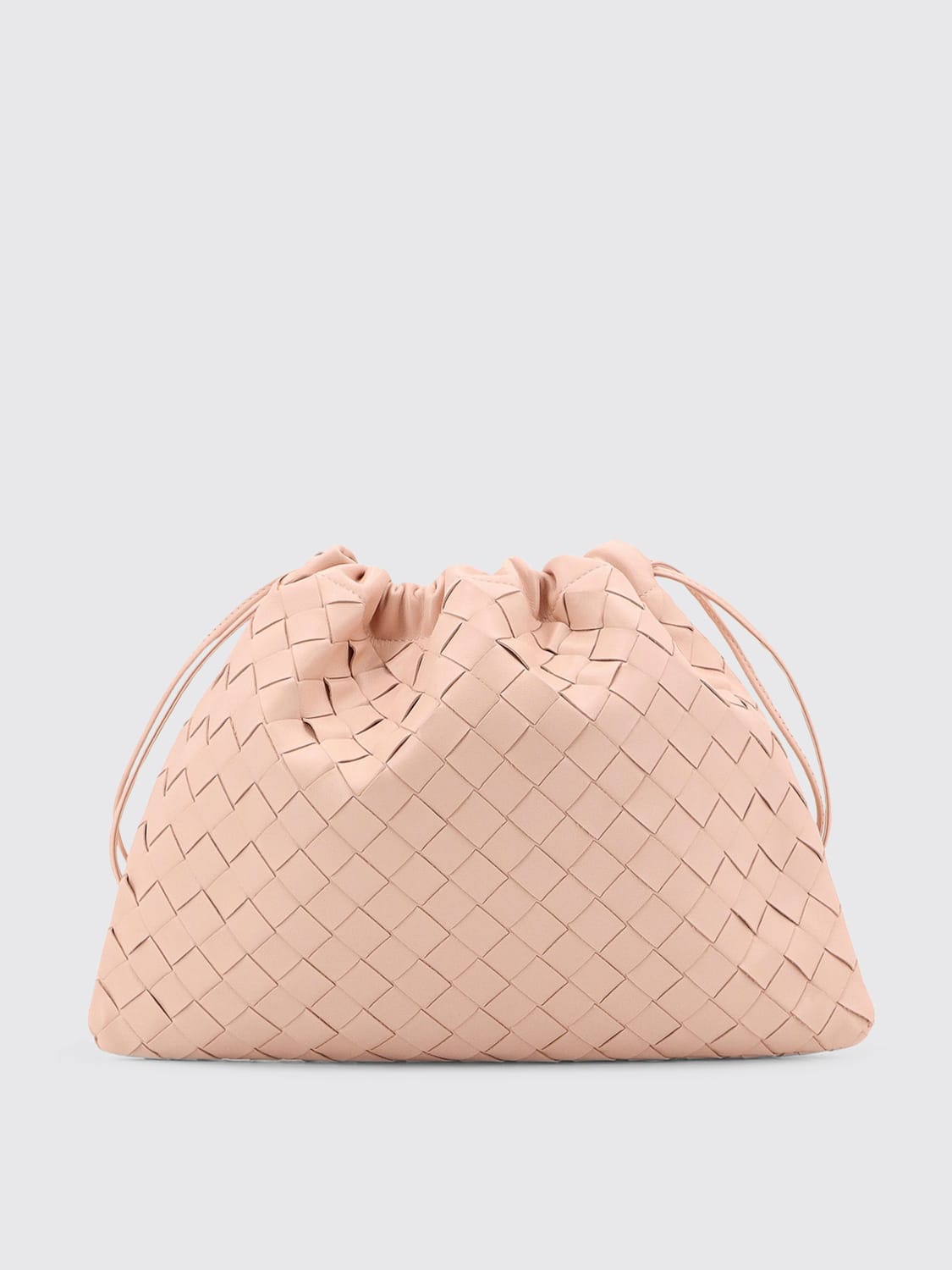 新品未使用 Bottega Veneta ピンクベージュ クラッチバッグ Bottega Veneta Jodie Mini Intrecciato Lambskin Handbag