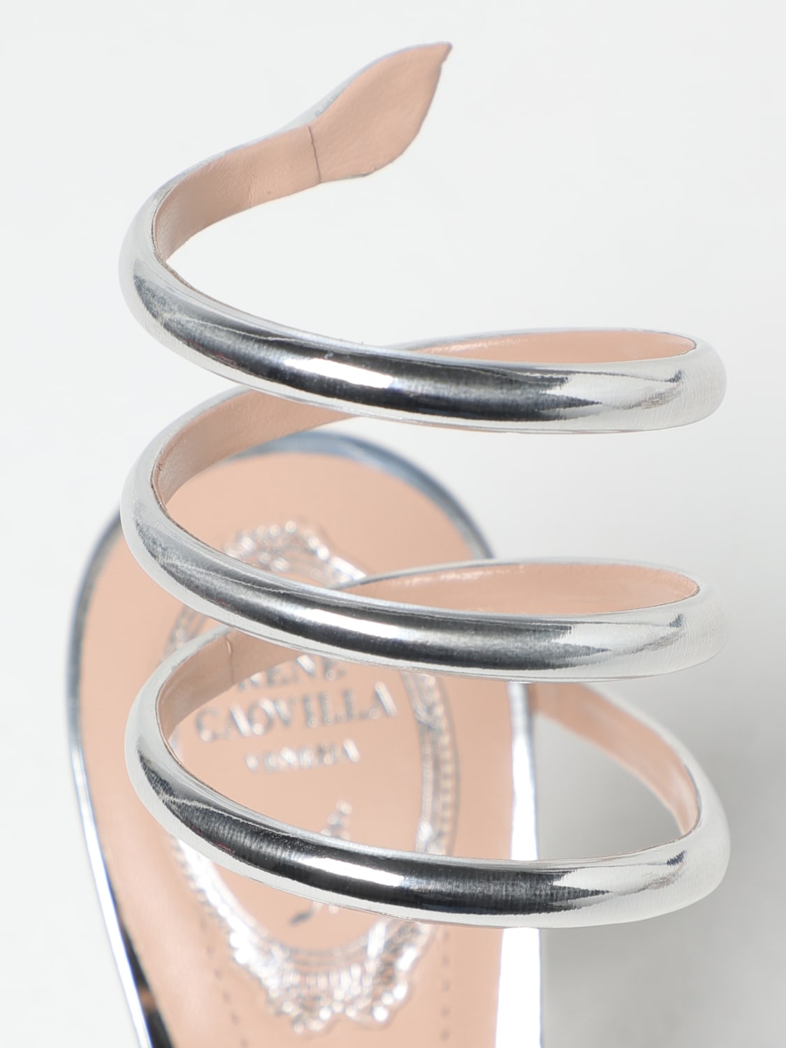 RENE CAOVILLA HEELED SANDAL: Shoes woman Rene Caovilla, Silver - Img 4