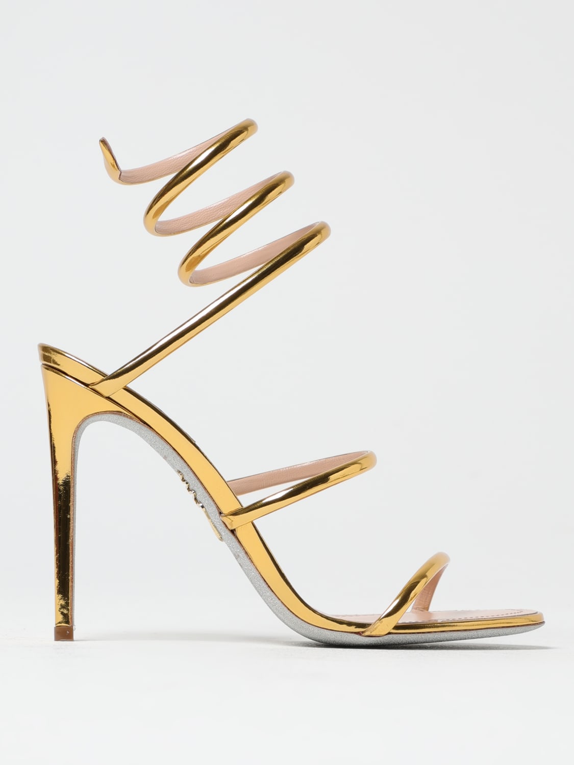 シューズ・サンダルその他 Rene Caovilla SHOES (C123511050001L018) Jeweled CHANDELIER BLACK PLATFORM SANDAL WITH PEARLS 130