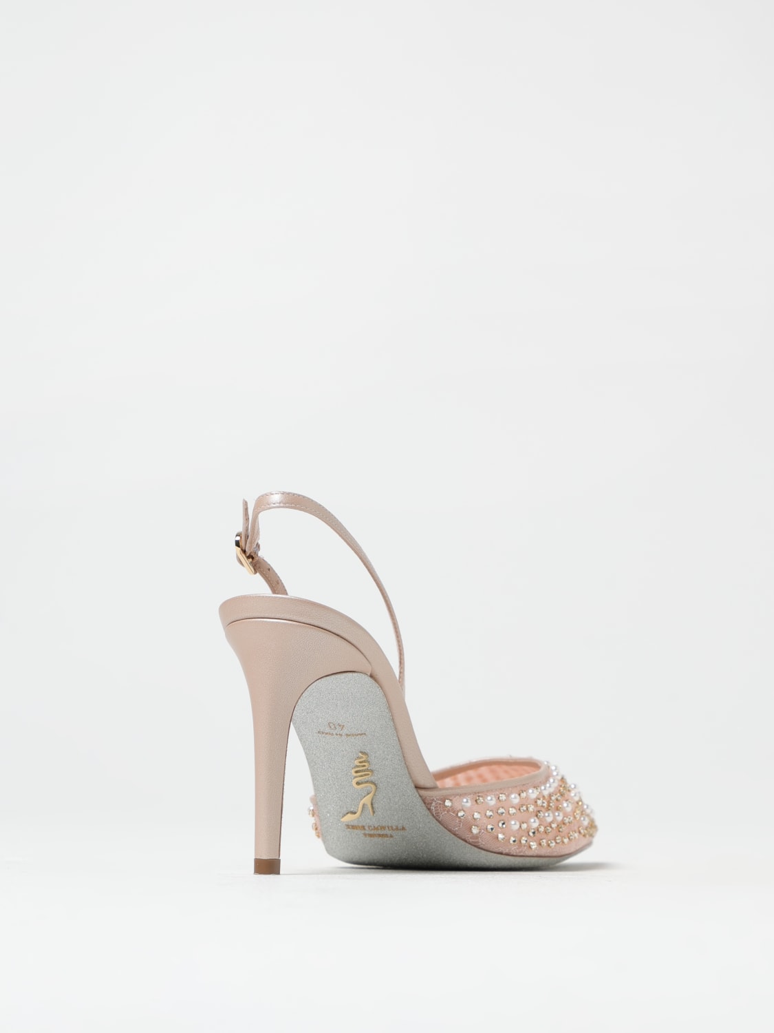 スリッポン RENe CAOVILLA 'Aretha' slingback Pink C12391080PI01V963 RENE CAOVILLA: Shoes woman - Blush Pink | Rene Caovilla