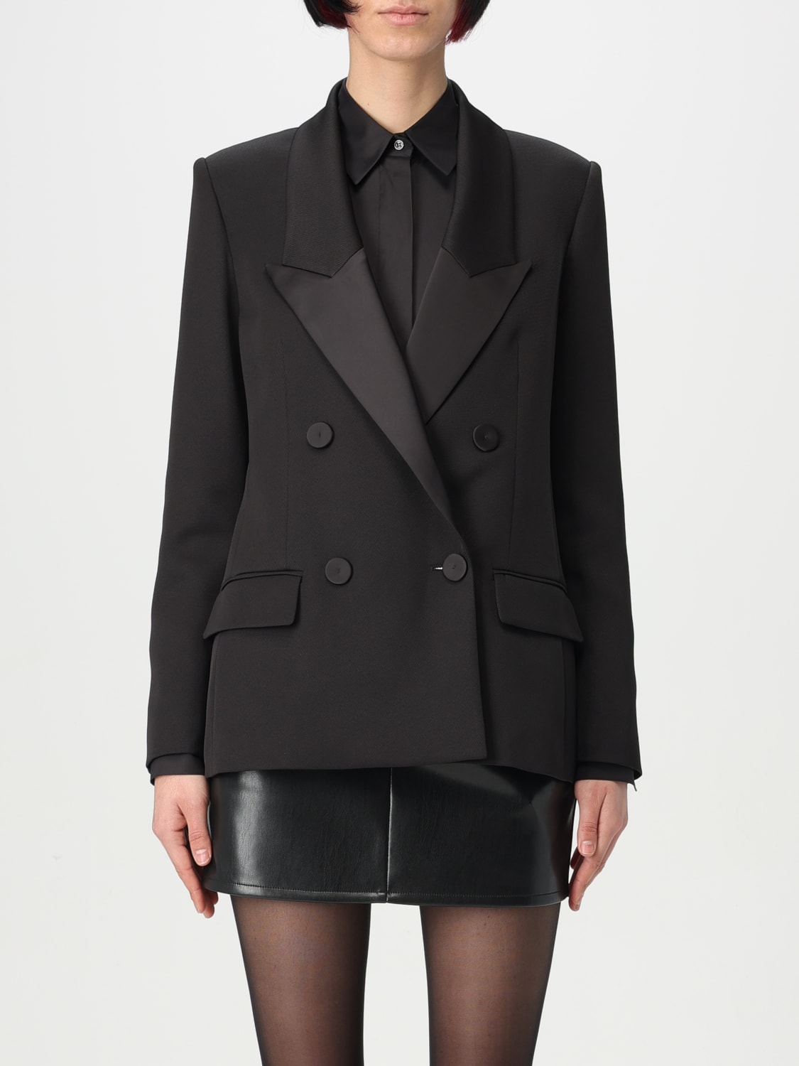 PATRIZIA PEPE AMERICANA: Americana mujer Patrizia Pepe, Negro - Img 1