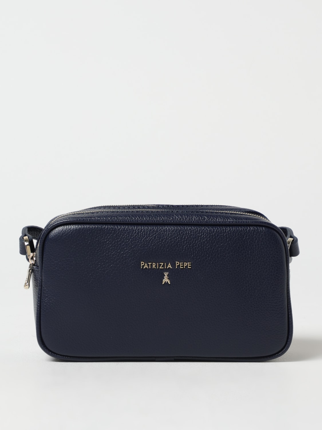 PATRIZIA PEPE BORSA MINI: Borsa Fly Patrizia Pepe in pelle a grana , Blue - Img 1