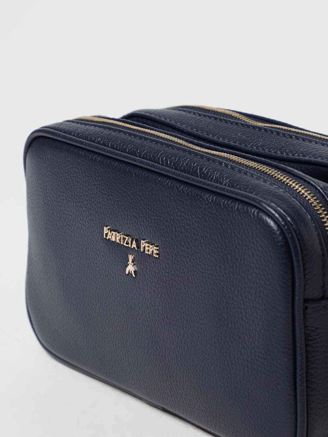 PATRIZIA PEPE BORSA MINI: Borsa Fly Patrizia Pepe in pelle a grana , Blue - Img 3