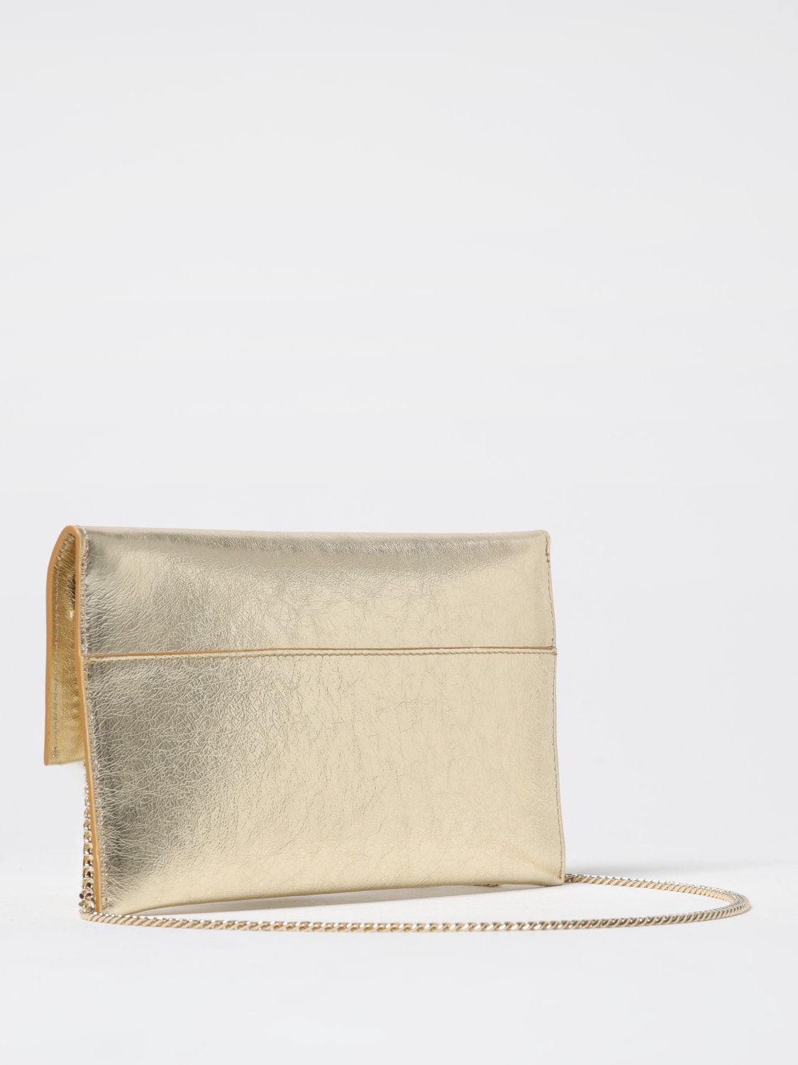 PATRIZIA PEPE CLUTCH: Clutch Patrizia Pepe in pelle laminata , Oro - Img 2
