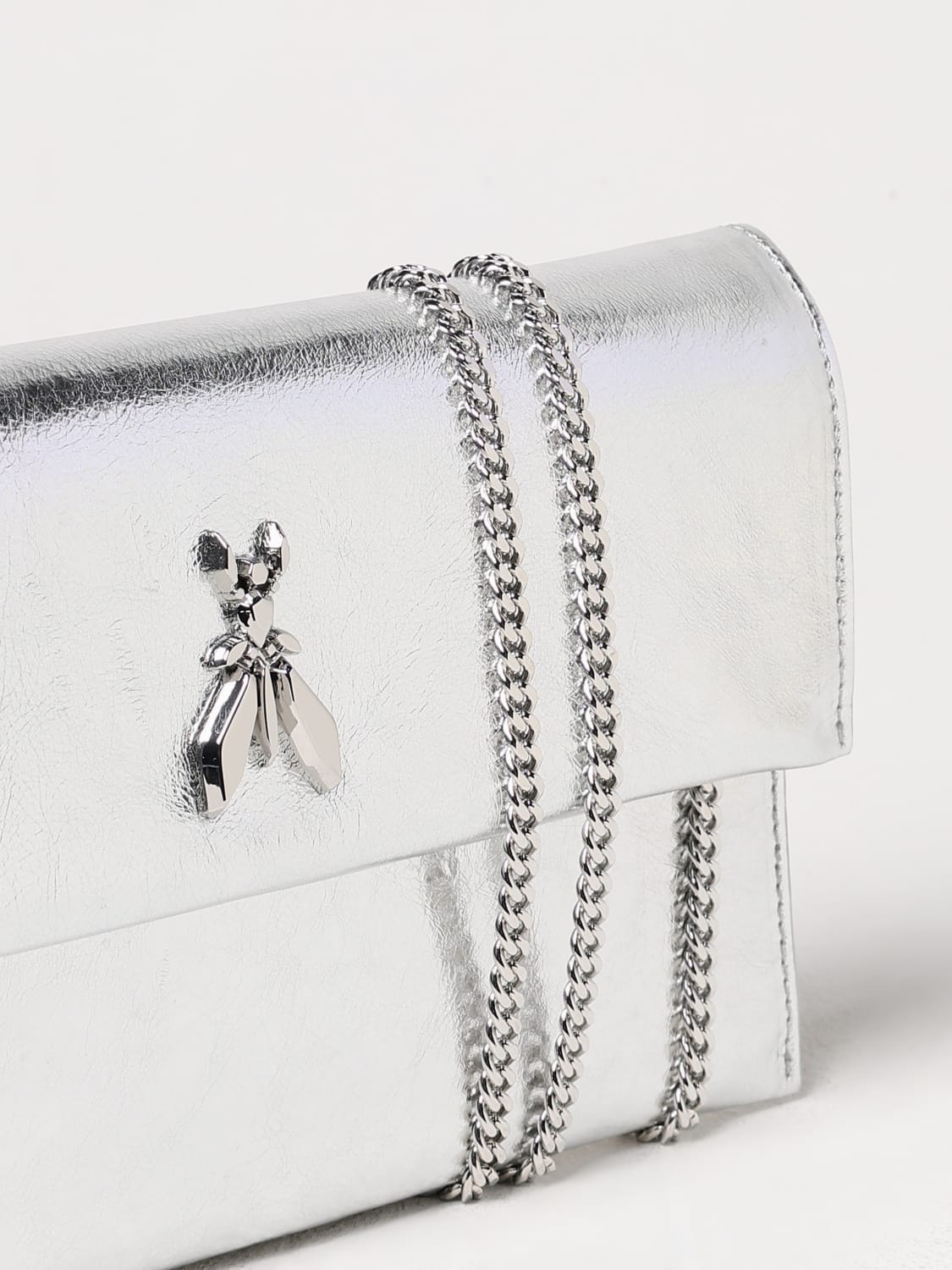 PATRIZIA PEPE CLUTCH: Schultertasche damen Patrizia Pepe, Silber - Img 3