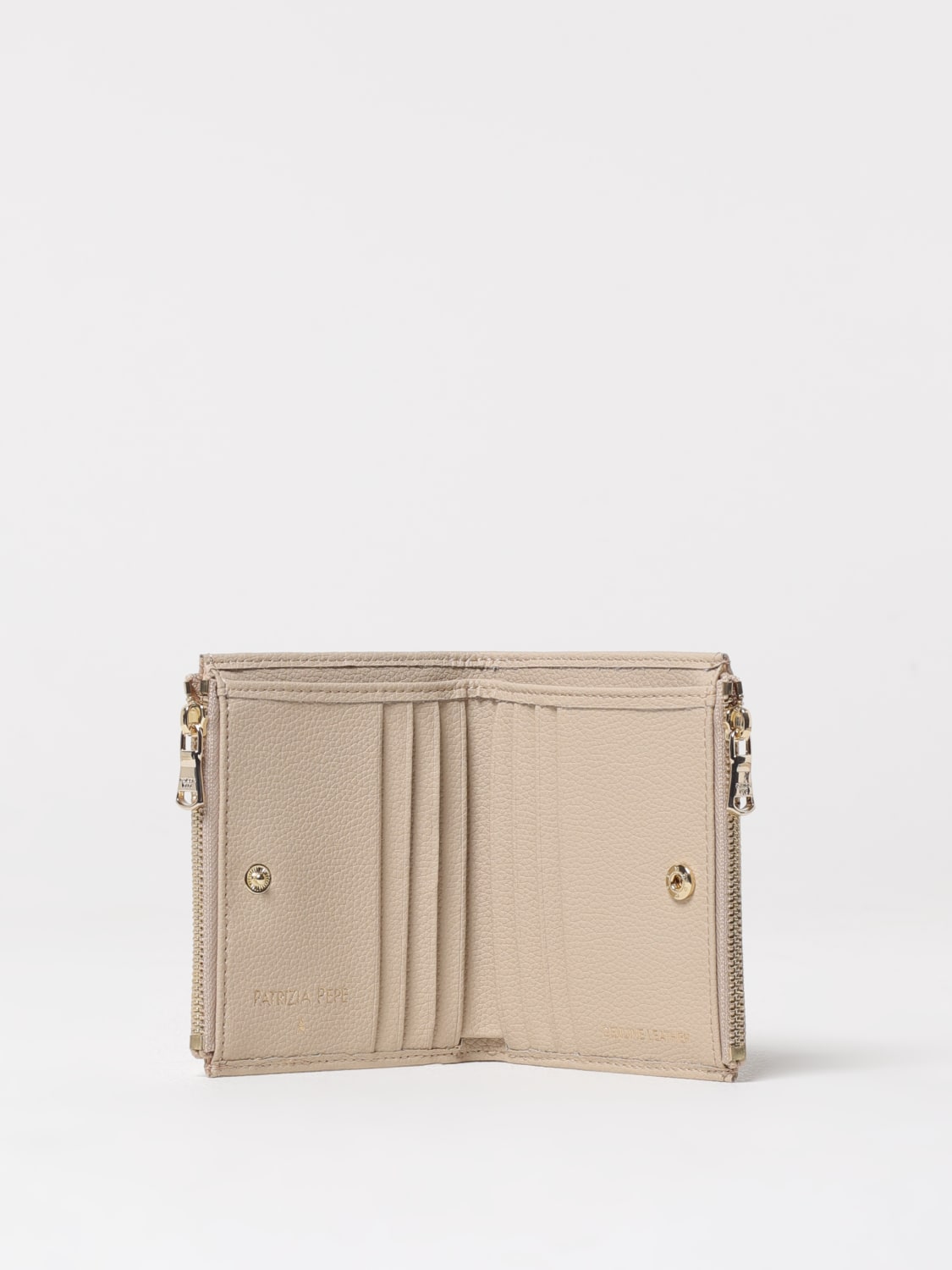 PATRIZIA PEPE PORTAFOGLIO: Portafoglio Patrizia Pepe in pelle a grana , Beige - Img 2