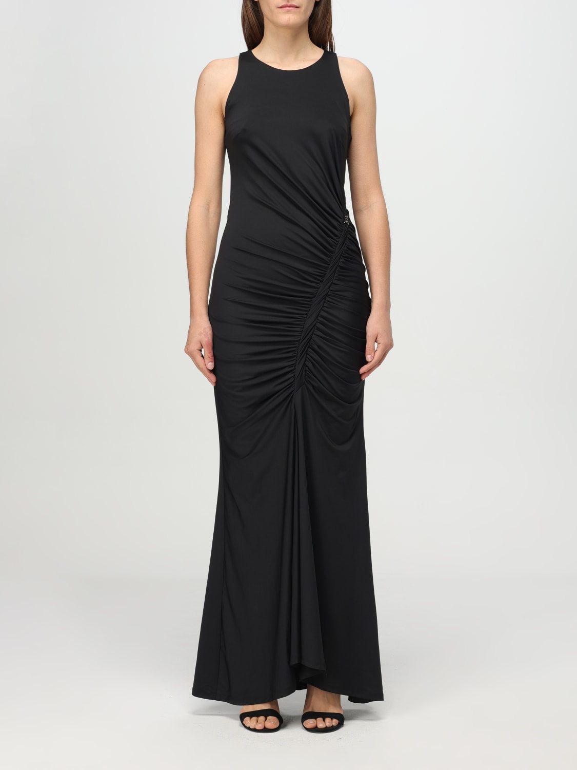 ワンピース PATRIZIA PEPE Women Mid Skirts CA1403 AQ39K103 Black Patrizia Pepe fringed-detail Twill Midi Skirt | Black | FARFETCH