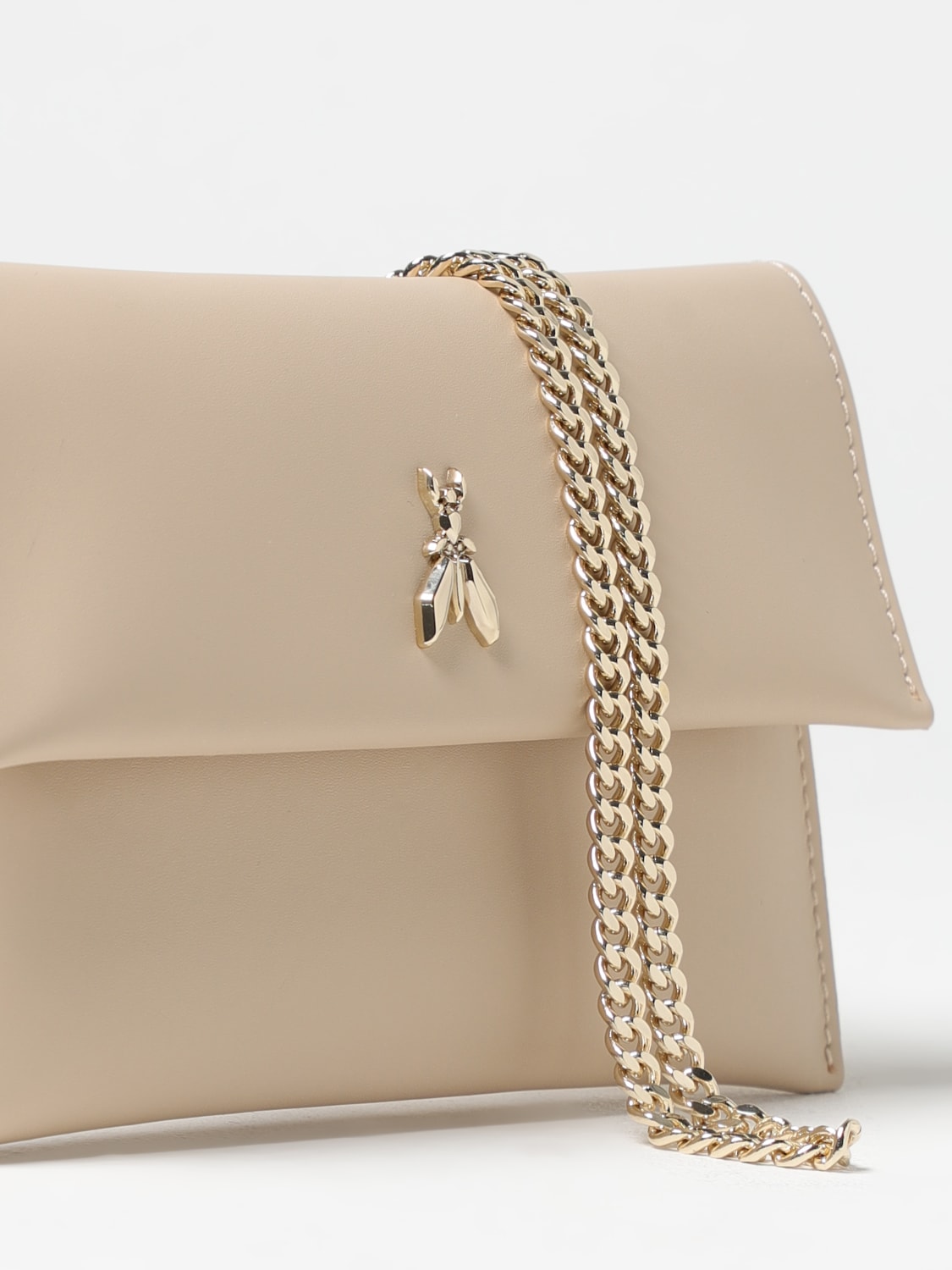PATRIZIA PEPE MINI BAG: Shoulder bag woman Patrizia Pepe, Beige - Img 3