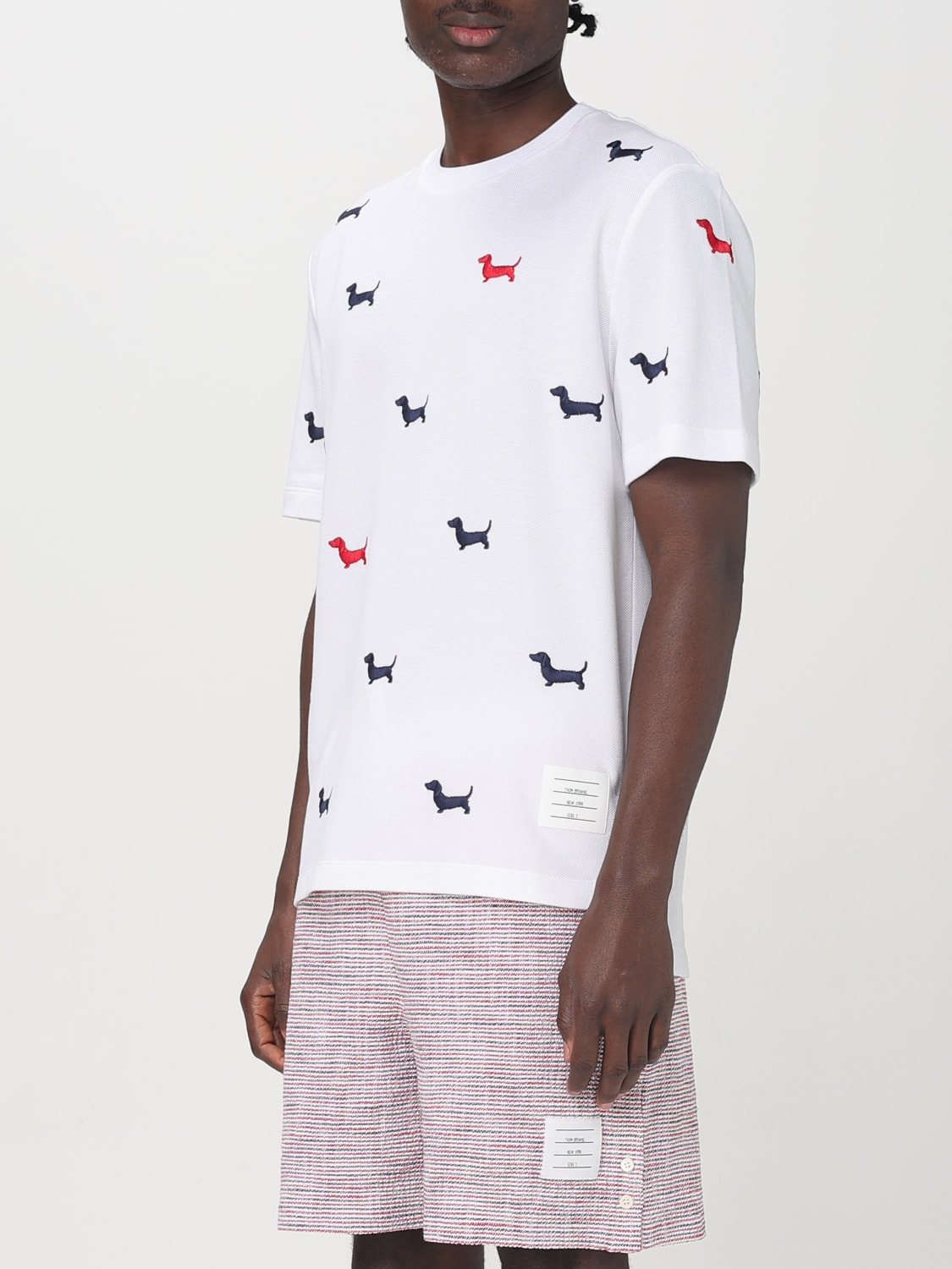 Tシャツ・カットソー THOM BROWNE Men T-shirt White MJS284E00050 100 THOM BROWNE: T-shirt men - White | Thom Browne t-shirt