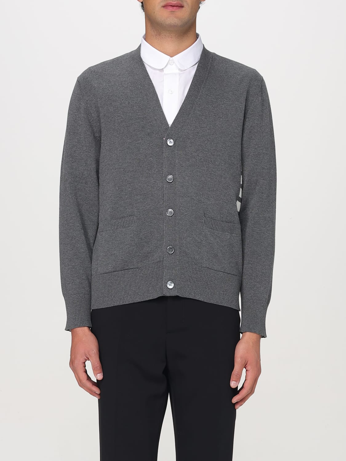 THOM BROWNE SWEATER: Sweater men Thom Browne, Grey - Img 1